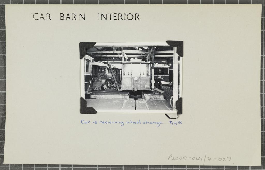 Car barn interior