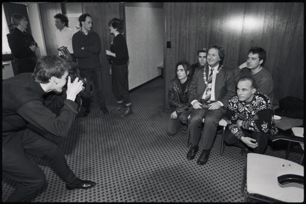 The Chills with mayor, Richard Walls