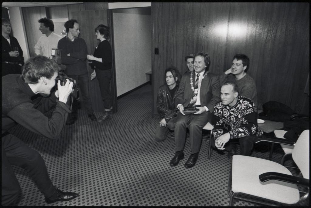 The Chills with mayor, Richard Walls