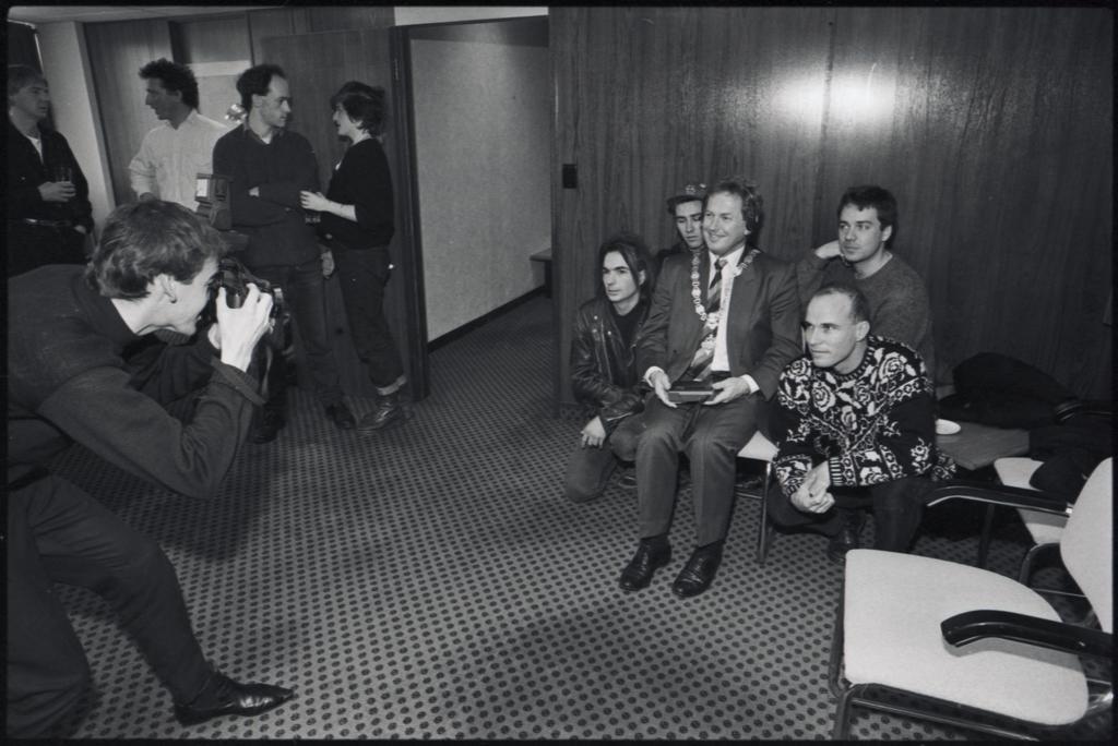 The Chills with mayor, Richard Walls