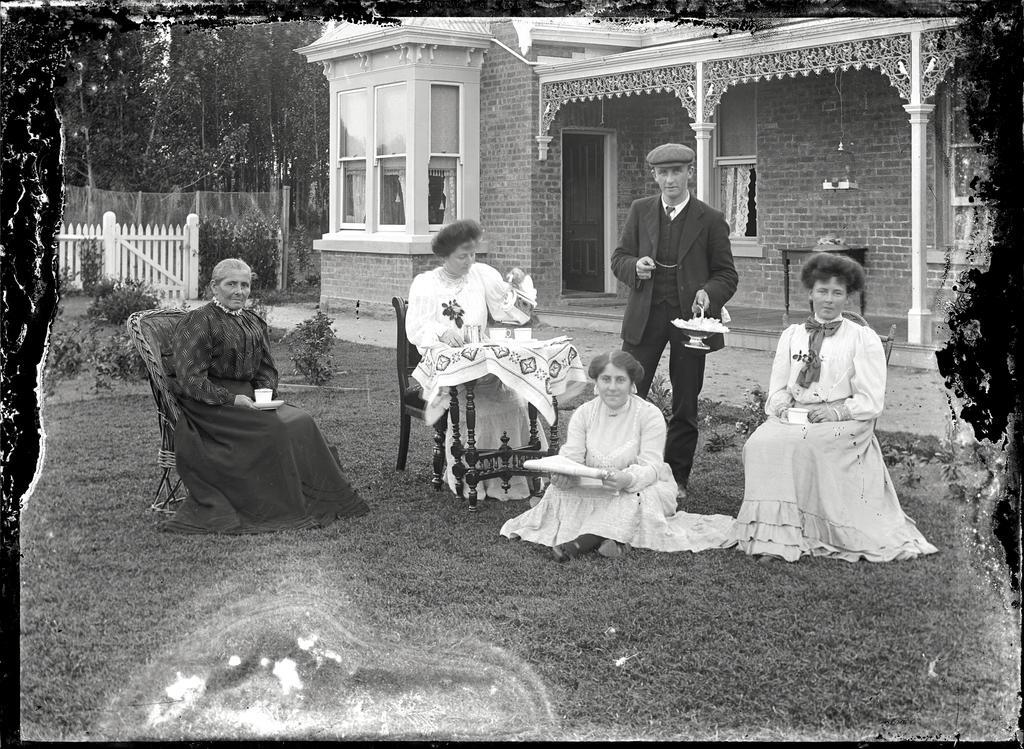 Tea party on lawn