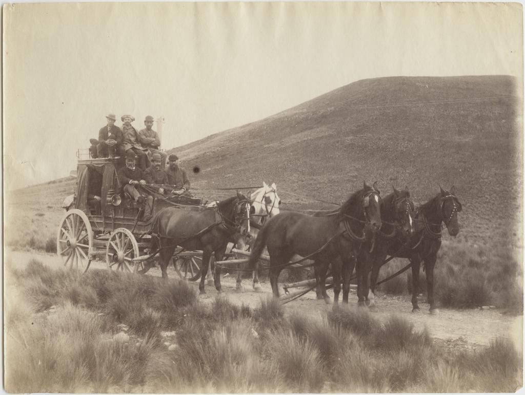 Horse-drawn coach, Arthur's Pass Road