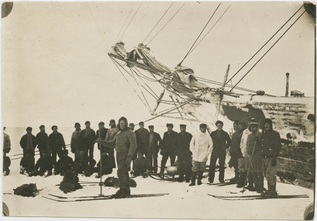 C. Borchgrevink with the whole of his expedition in the ice pack