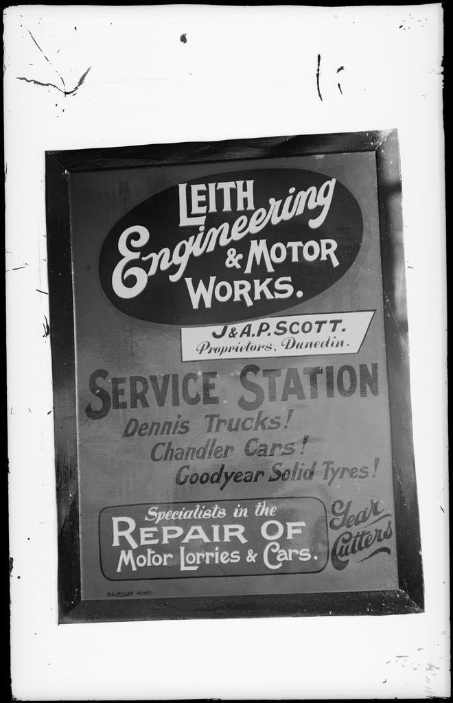 Leith Engineering sign