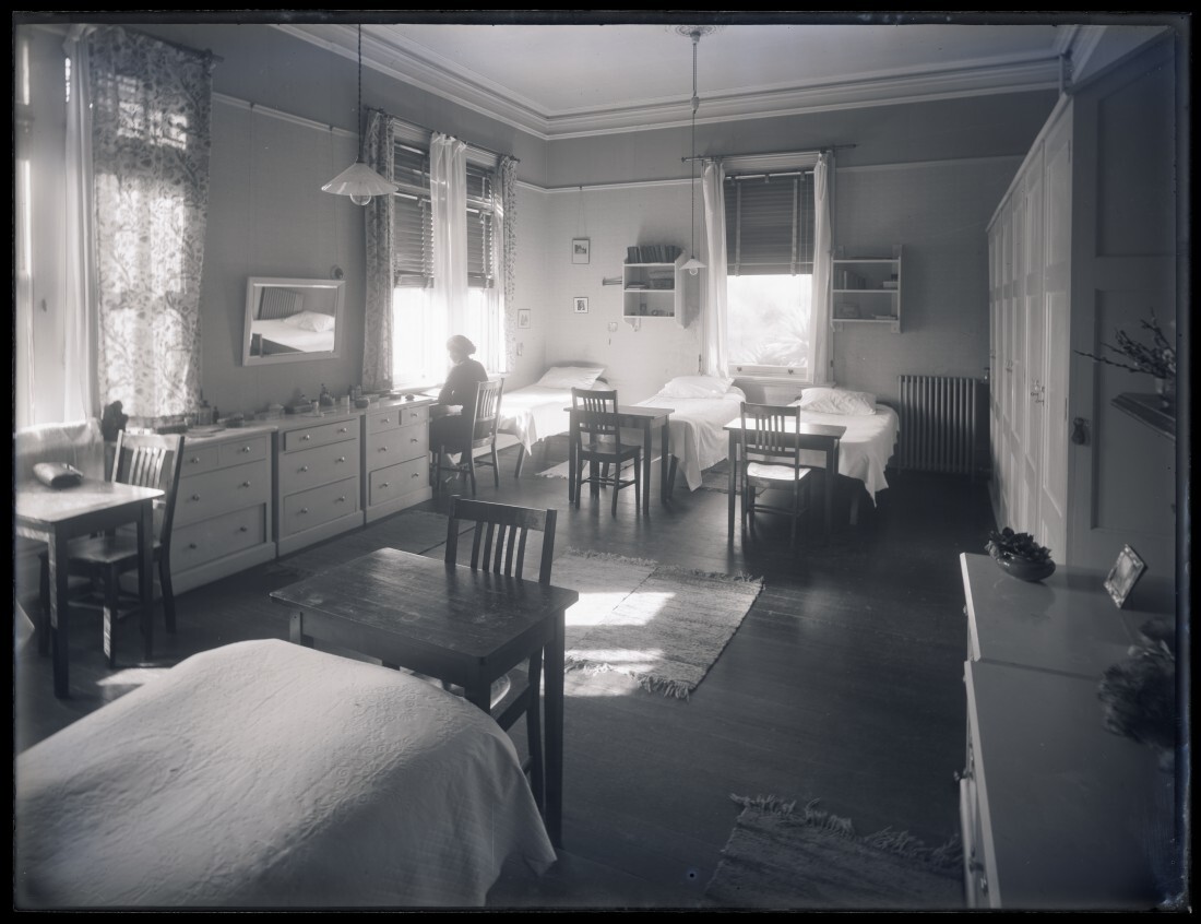 Dormitory at Studholme Hall, School of Home Science