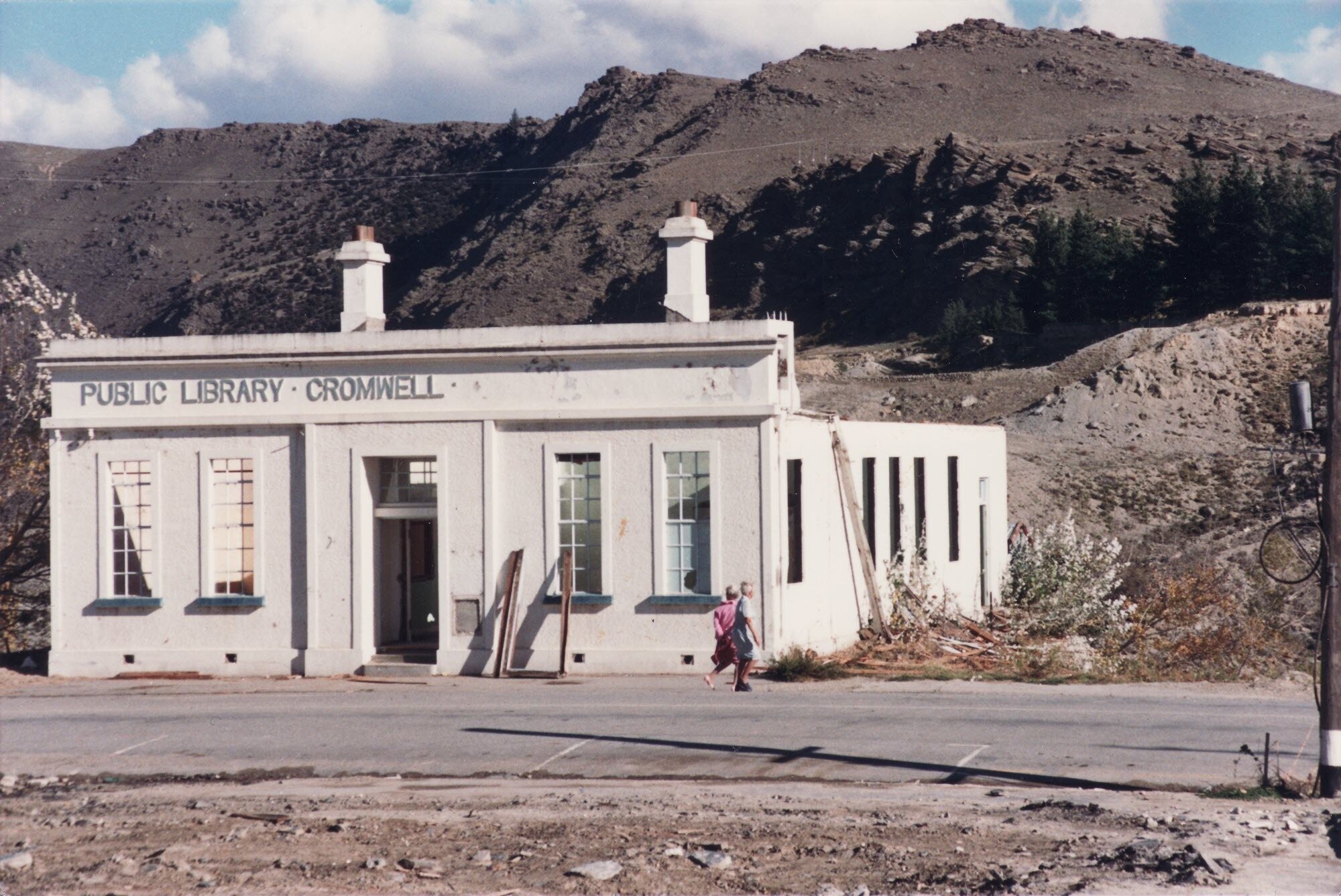 Public Library, Cromwell, during demolition