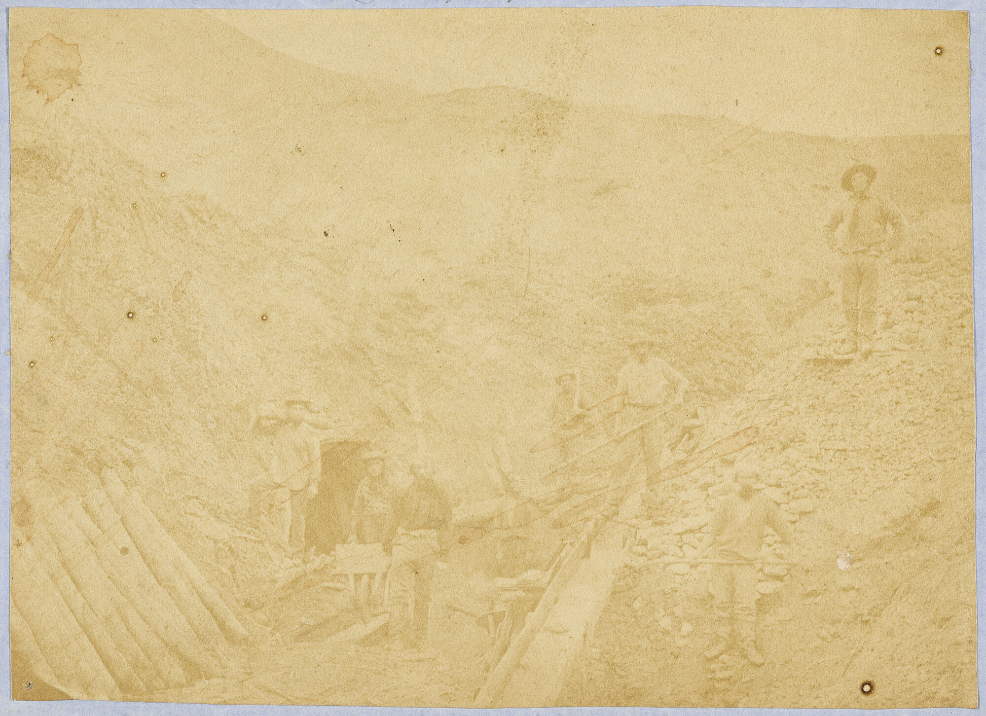 'Illustration of Sluicing Diggings, Tuapeka'