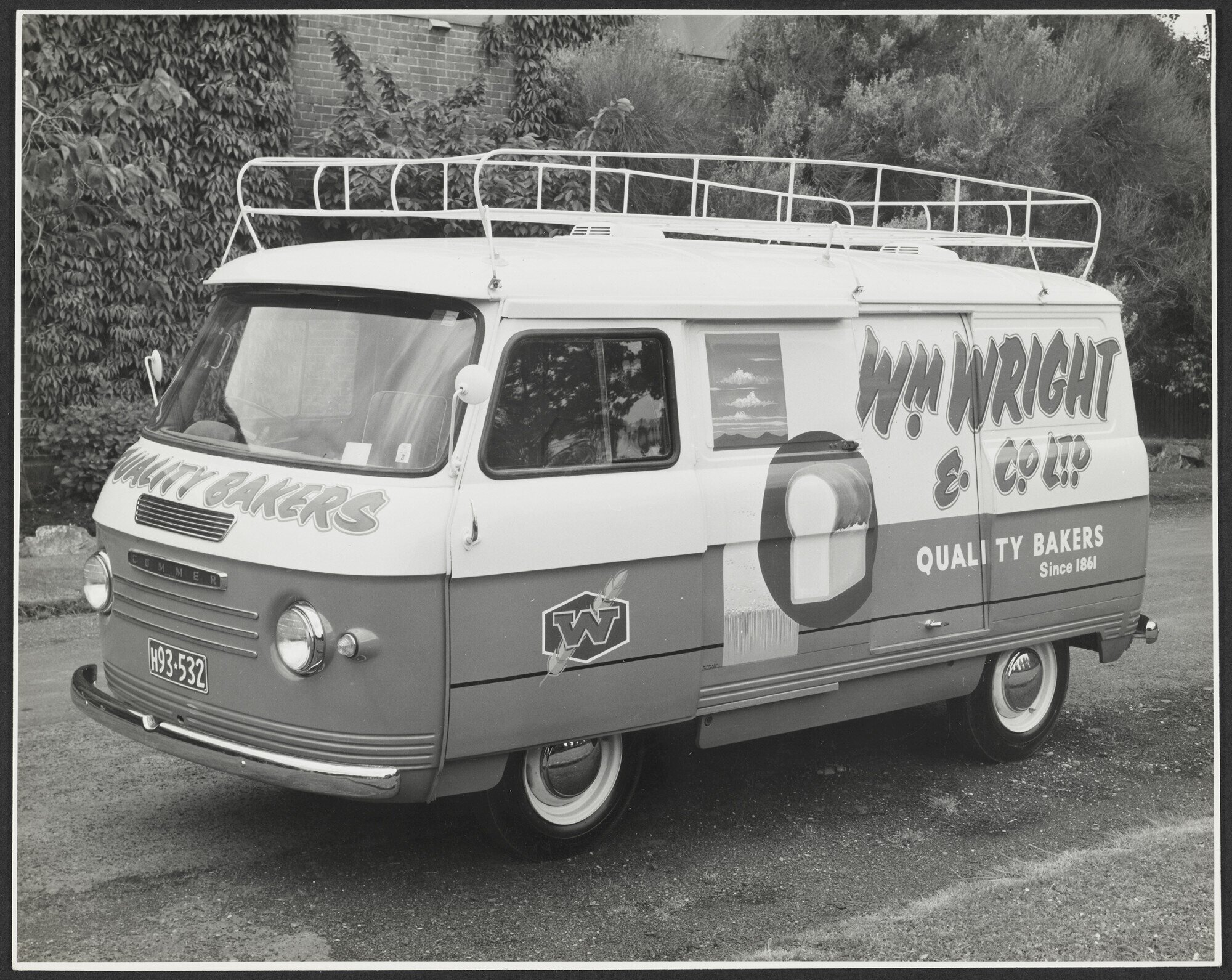 Commer delivery van, 'Wm. Wright &amp;. Co. Ltd. Quality Bakers Since 1861'