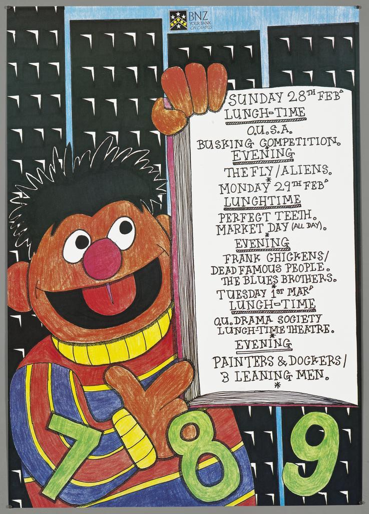 "[OUSA Sesame Street Orientation.] Sunday 28th Feb ..."