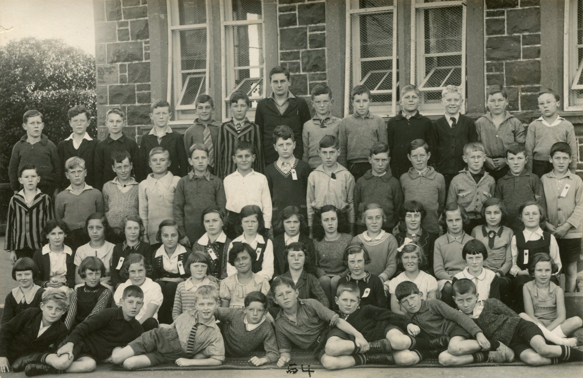 Standard 4, Kaikorai School, 1935