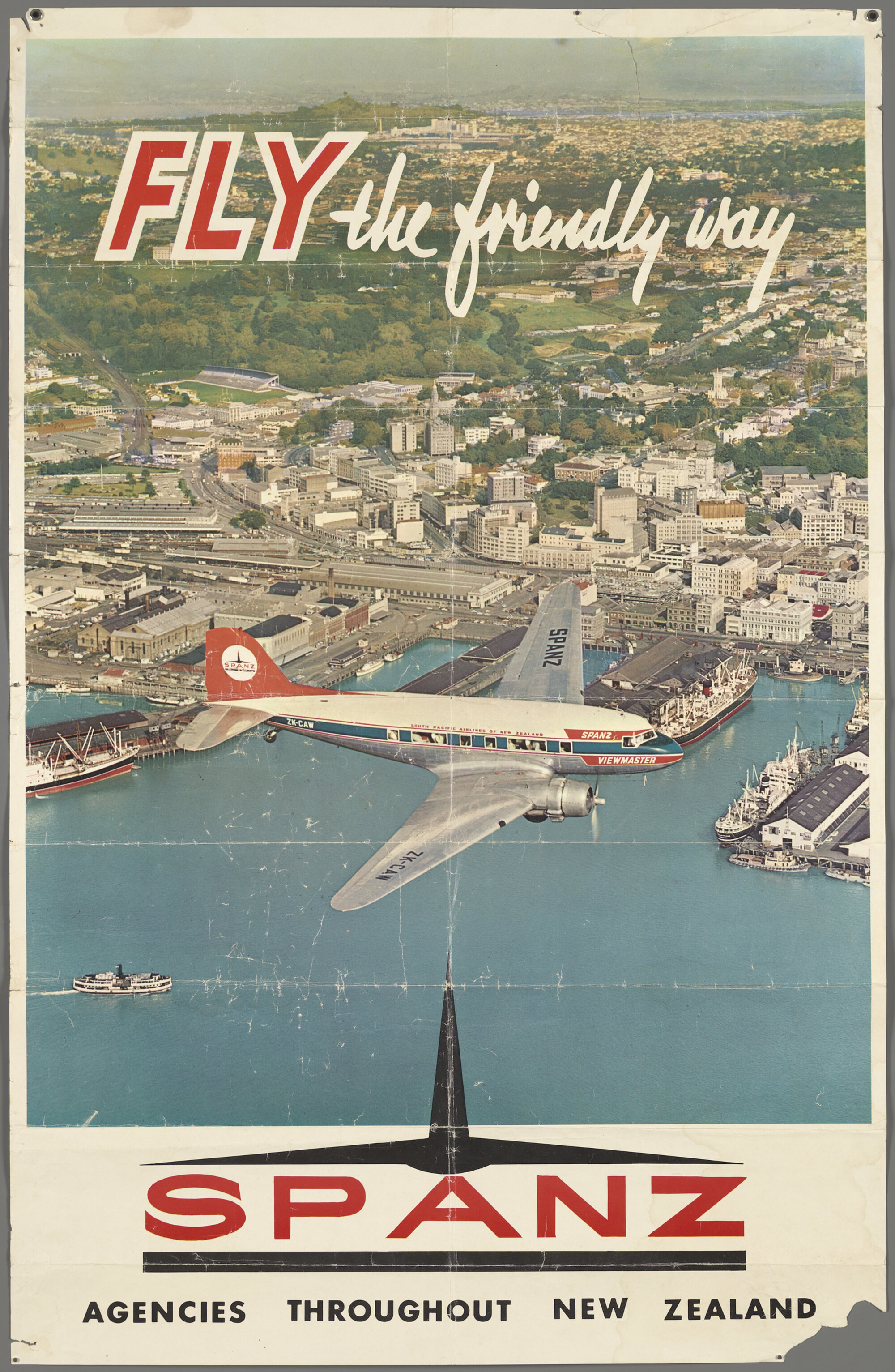 "Fly the friendly way SPANZ Agencies Throughout New Zealand"