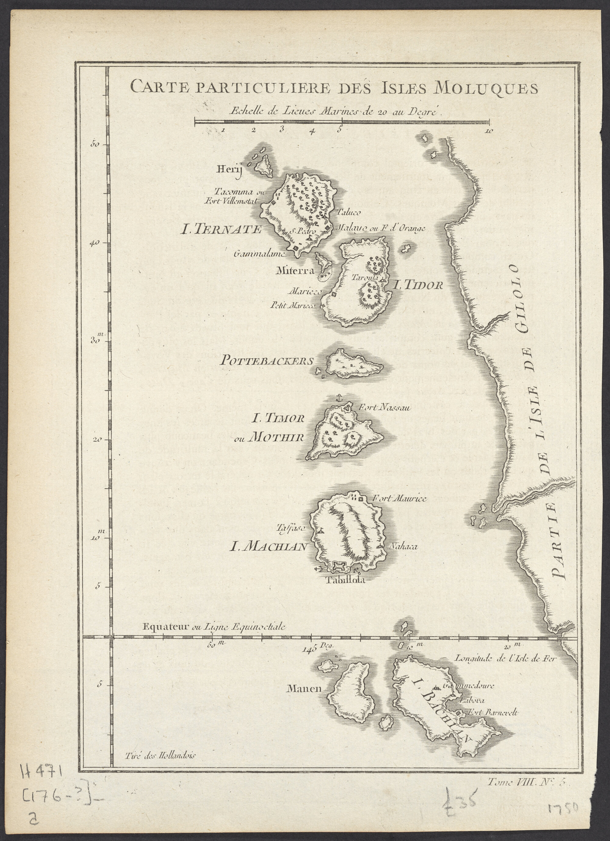 Carte particuliere des Isles Moluques