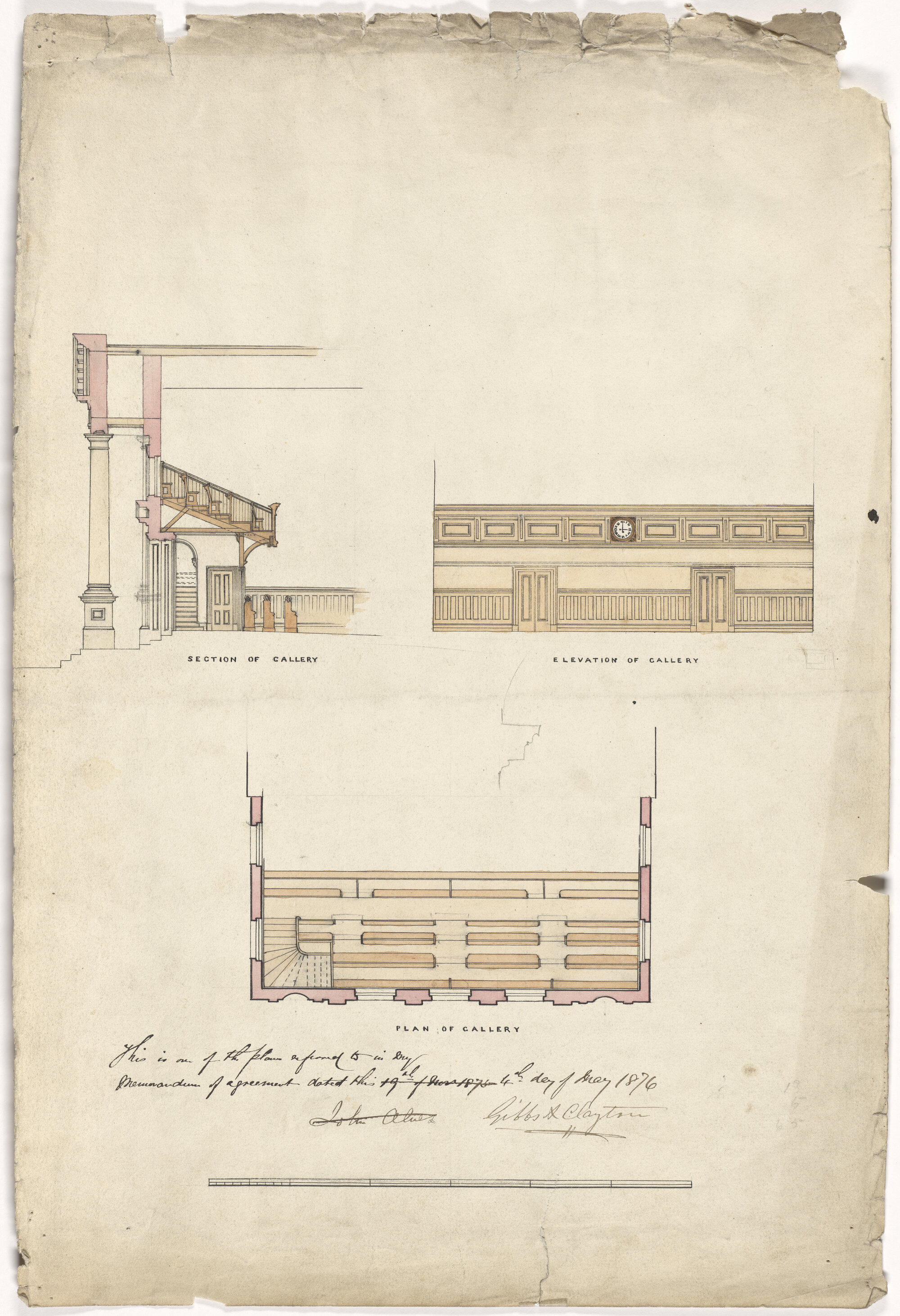 Trinity Presbyterian Church, Timaru, gallery plans for church building