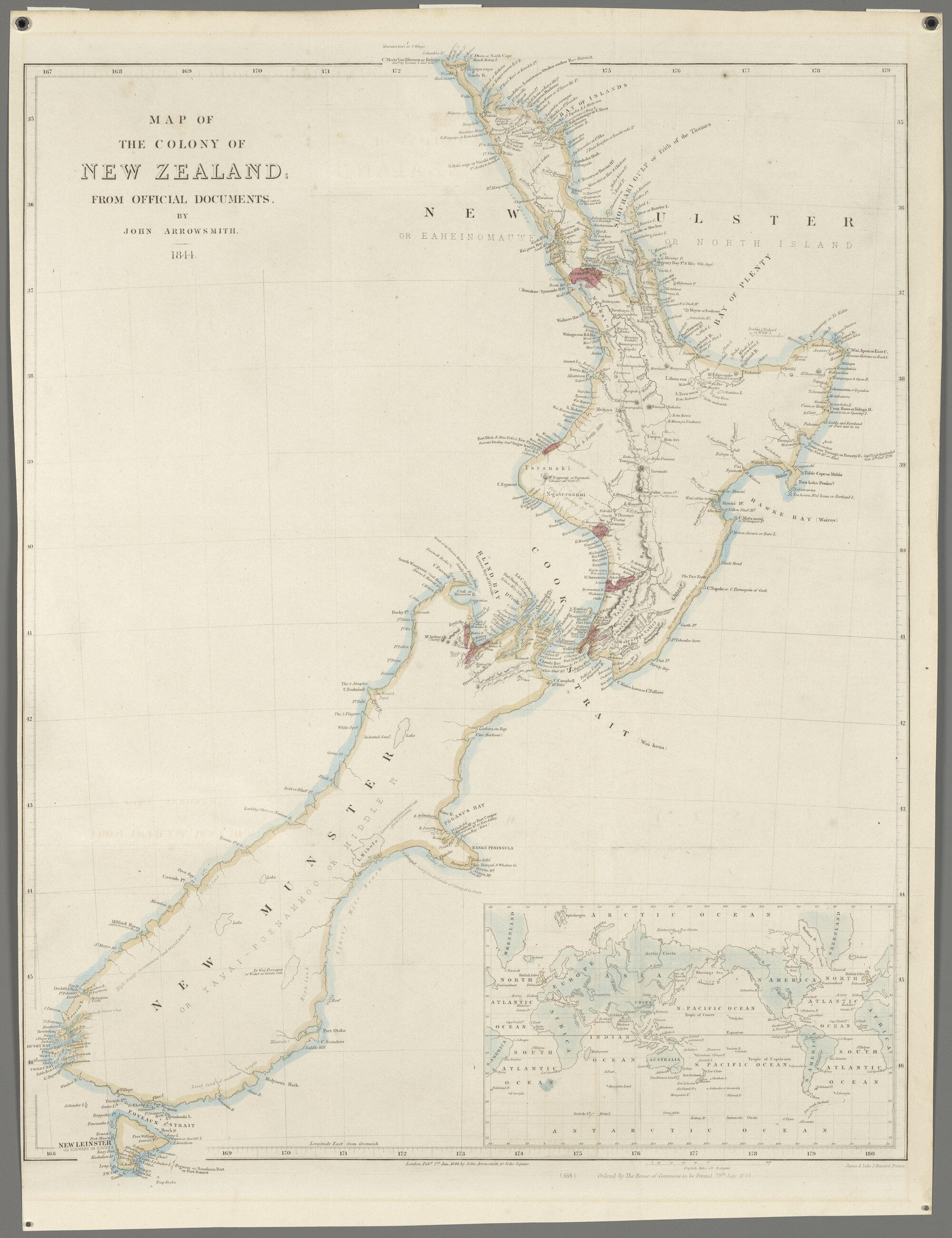 Map of the Colony of New Zealand