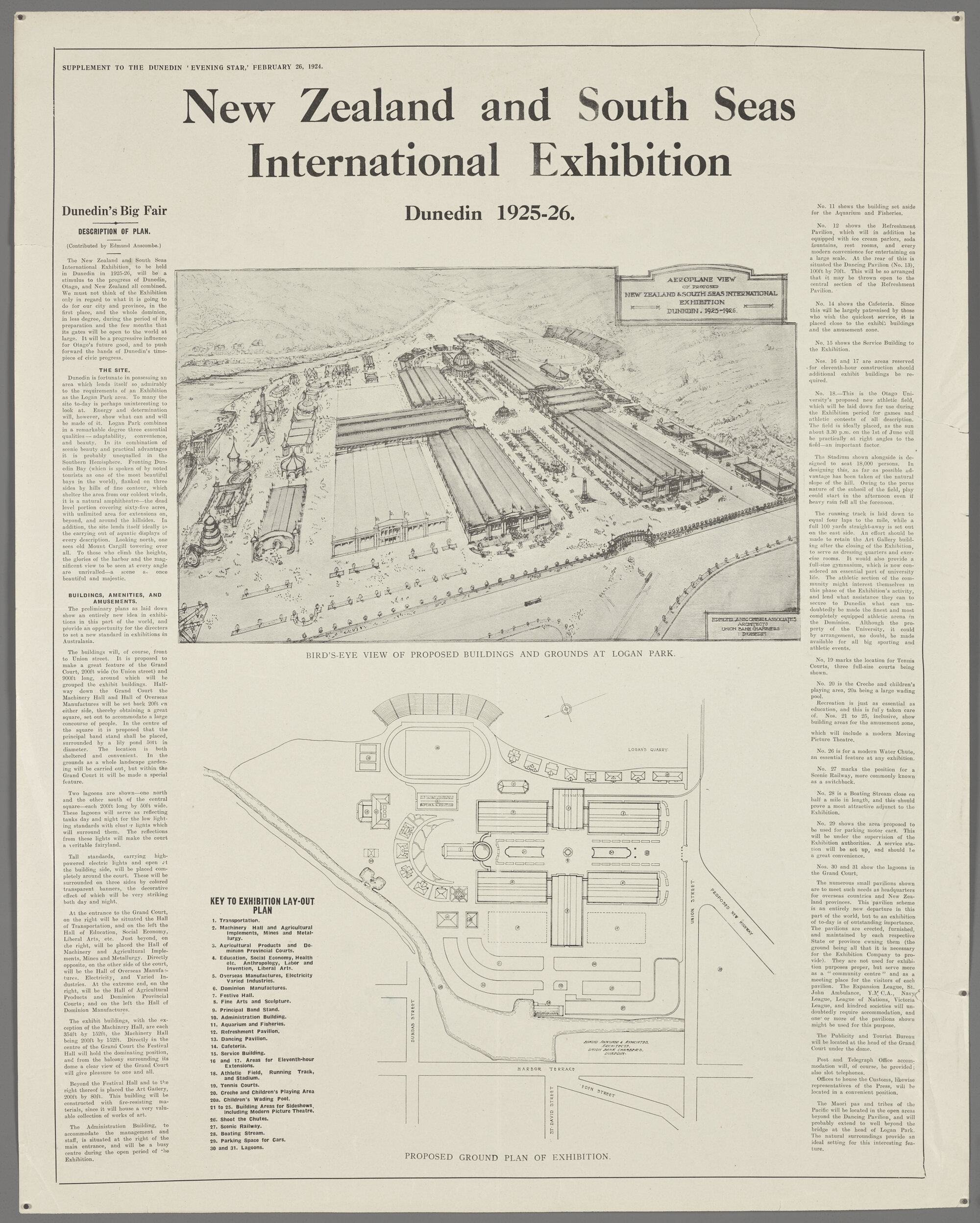 "New Zealand and South Seas International Exhibition Dunedin 1925-26."