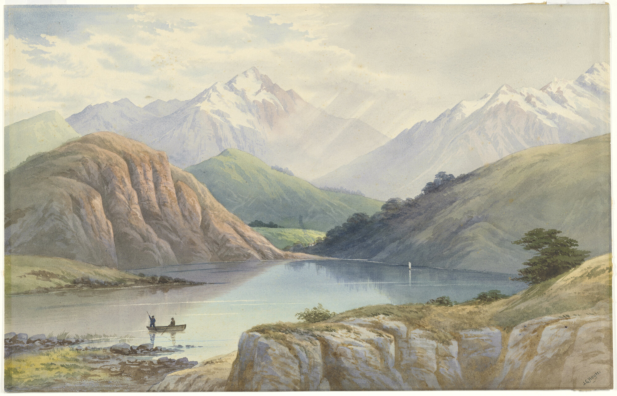 [? Fog and Niger Peaks from Lake Wanaka]