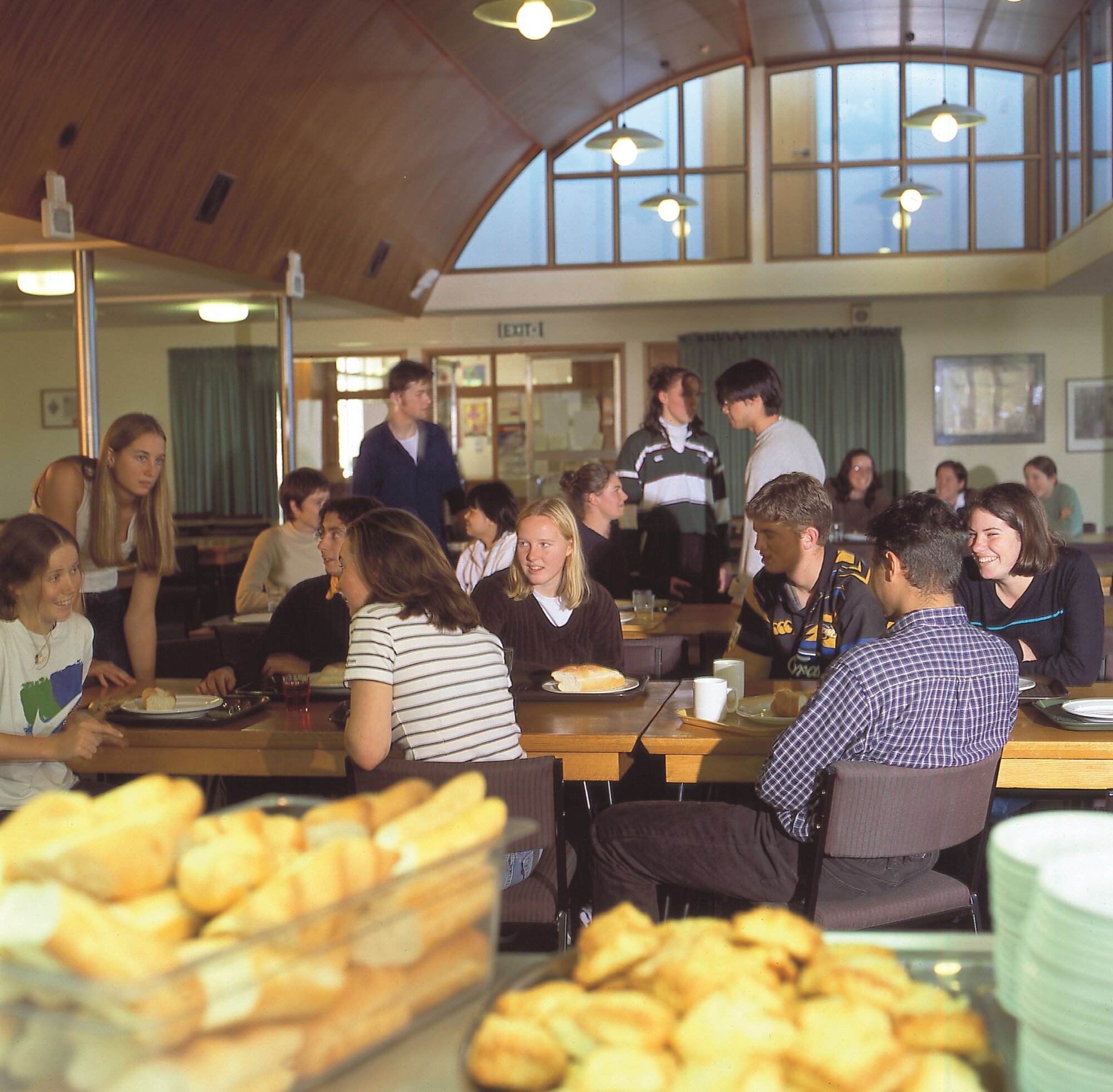 Students in dining room at Studholme College