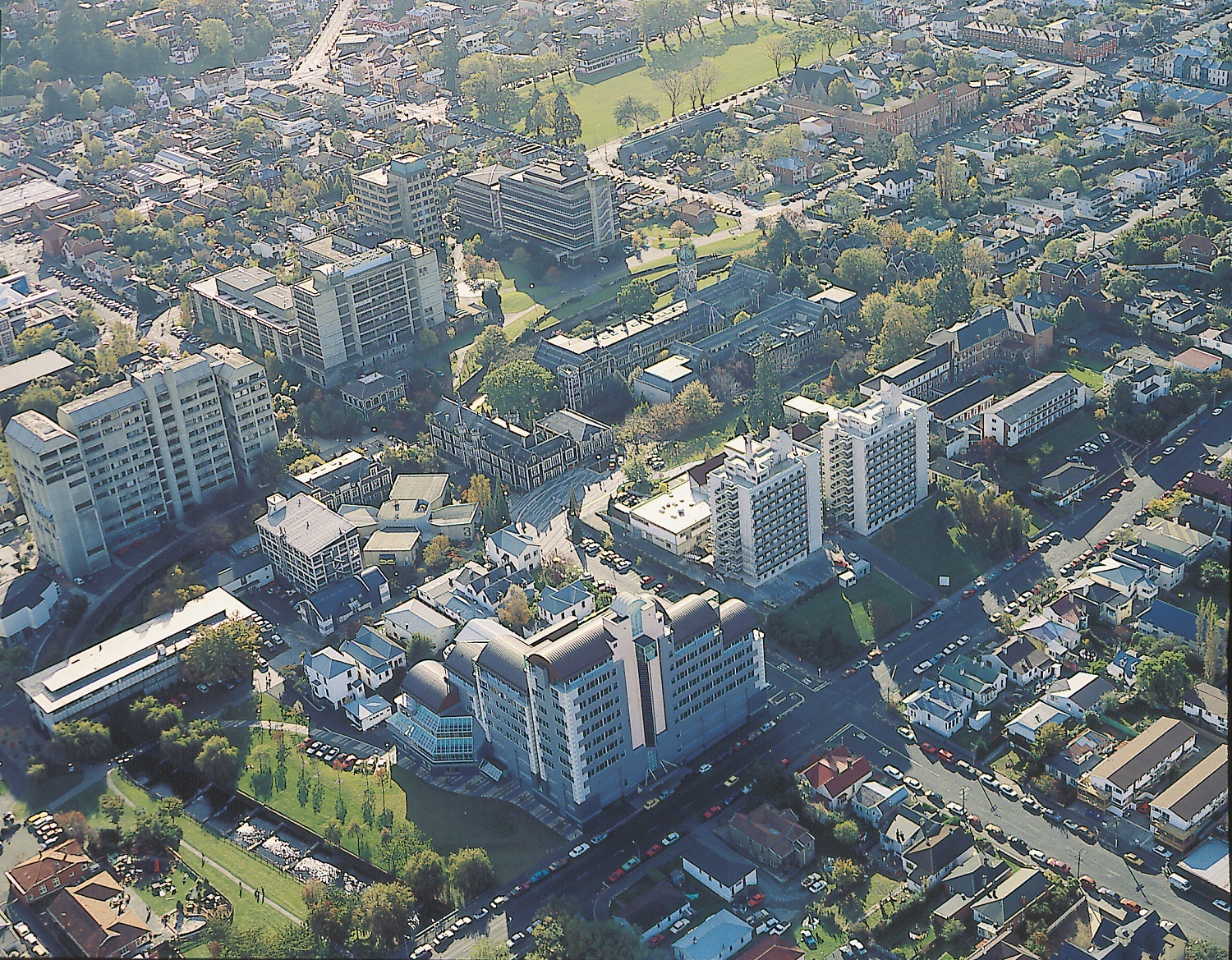 University of Otago campus aerial view