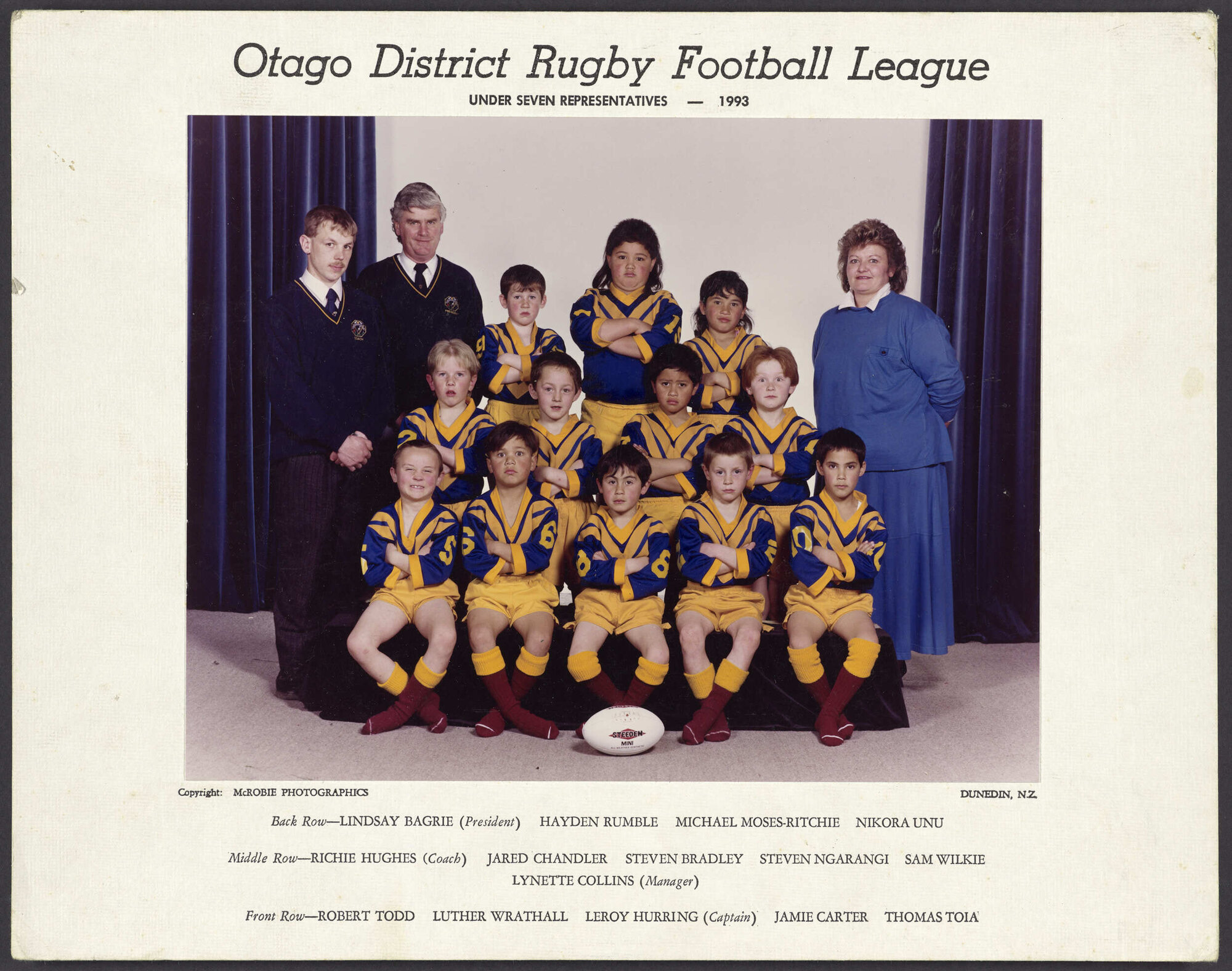 Otago District Rugby Football League Under Seven Representatives