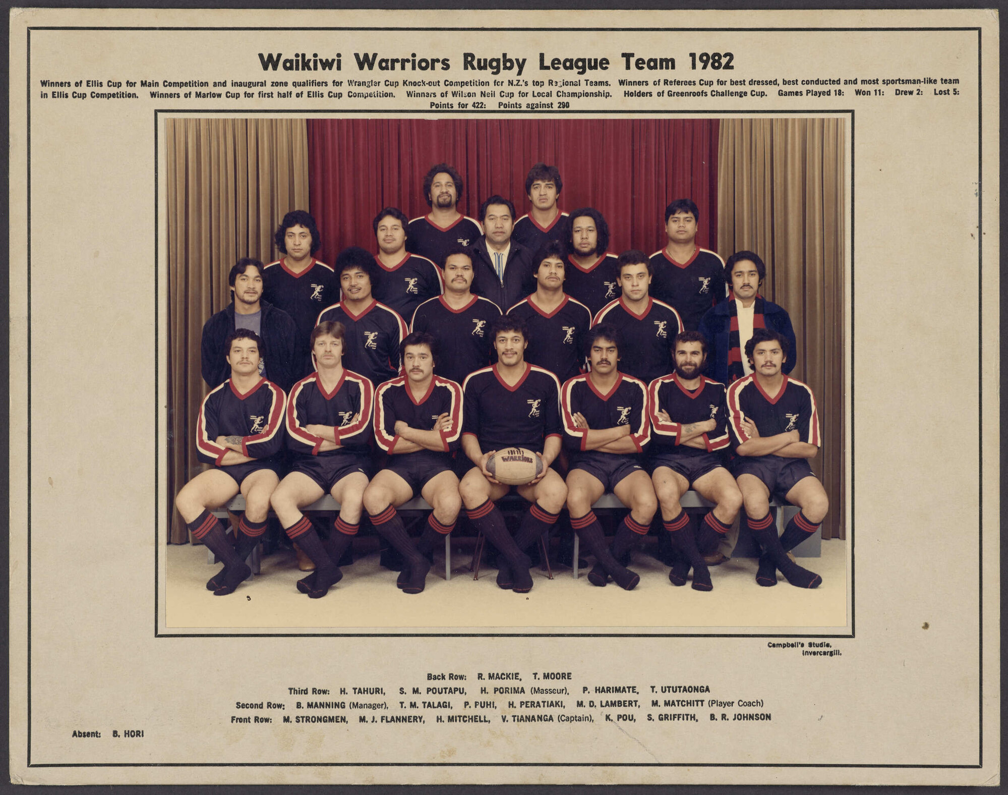 Waikiwi Warriors Rugby League Team