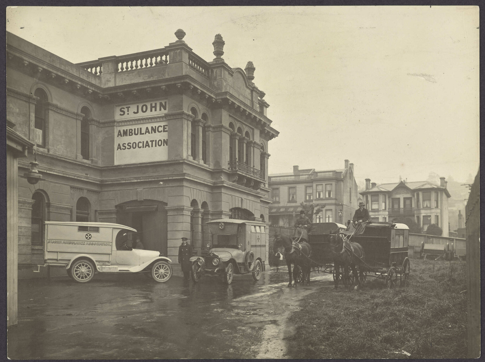 St John Ambulance buildings and ambulances on Harrop Street