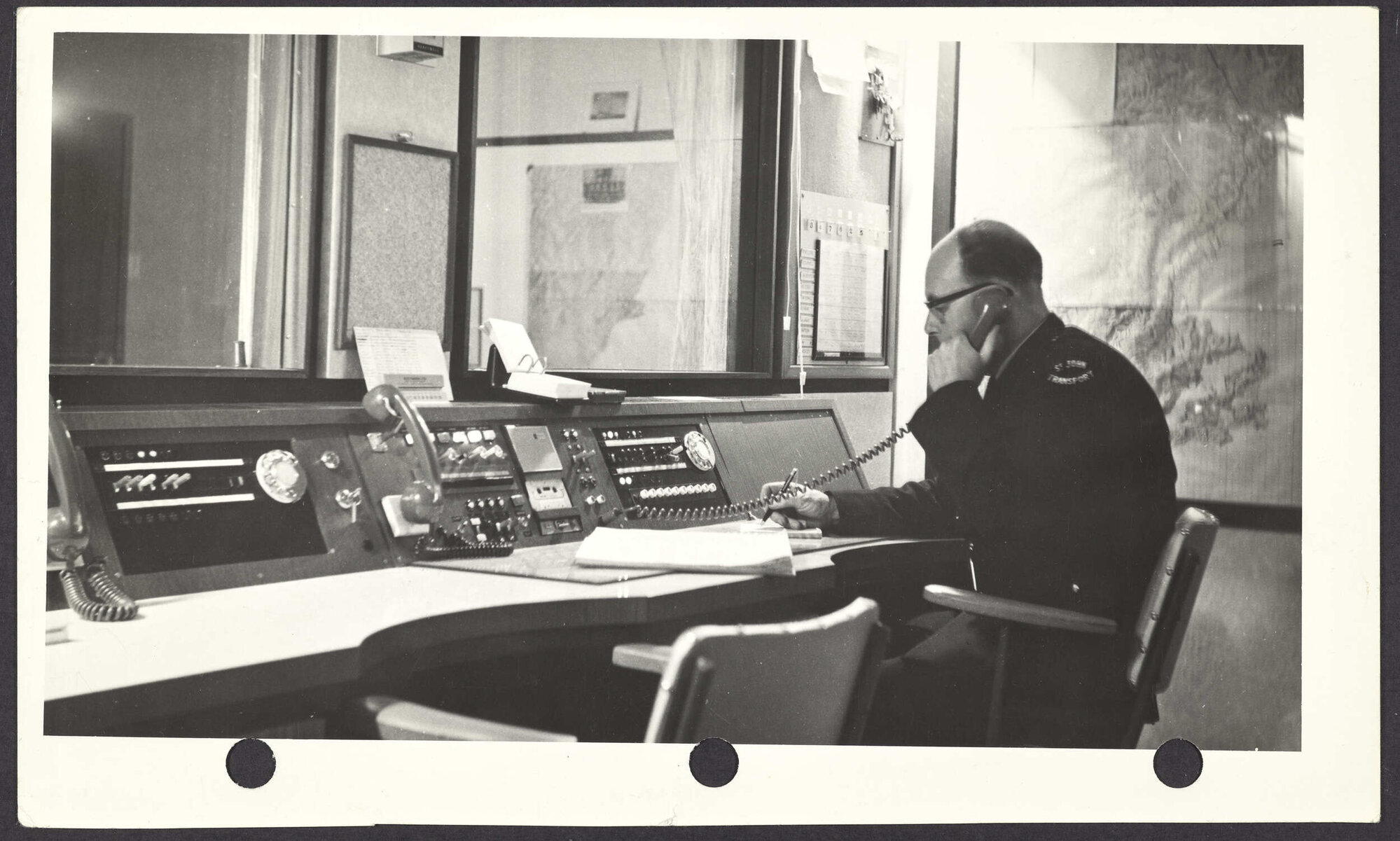 St John Ambulance Association operator in control room