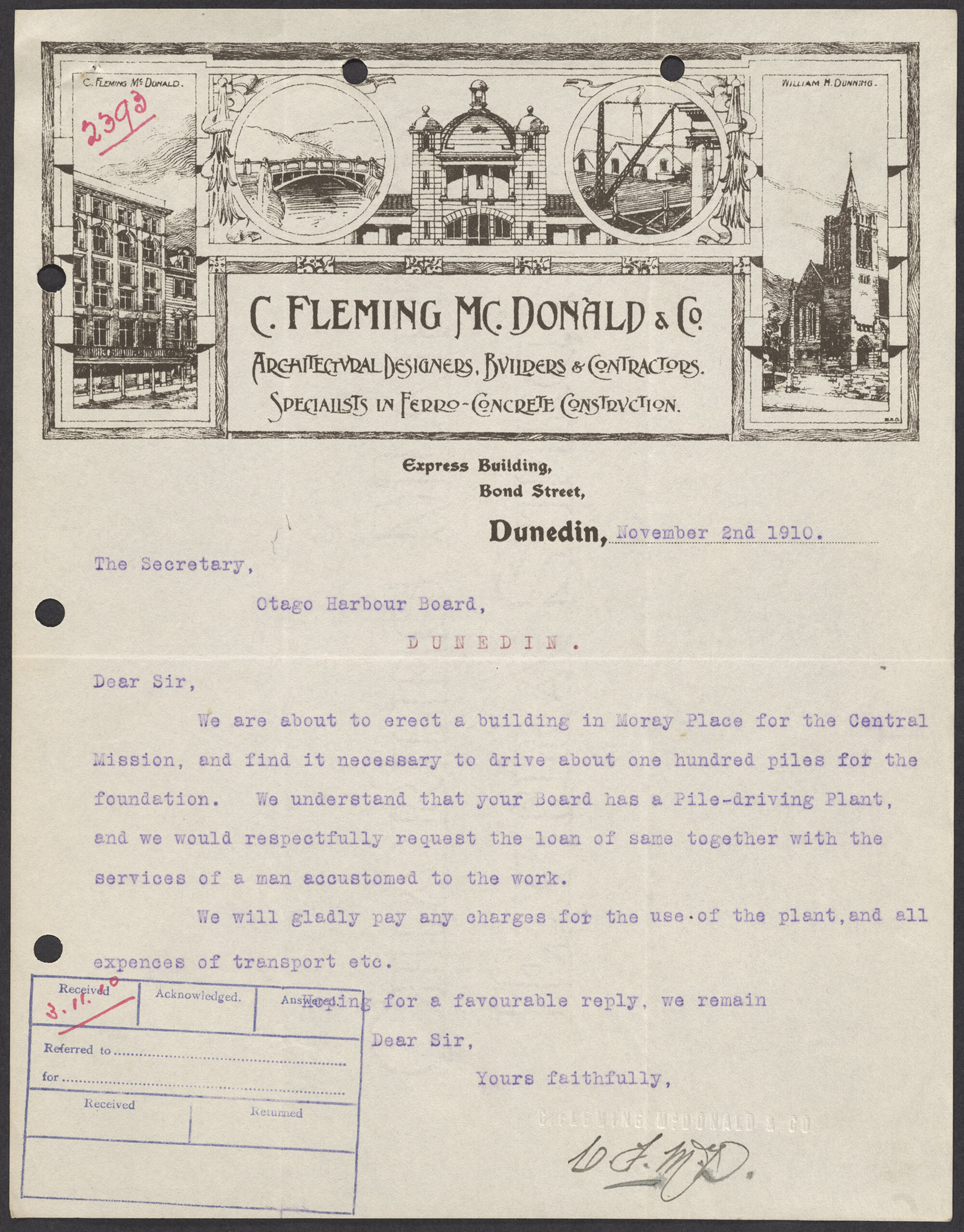 C. Fleming McDonald and Company letterhead