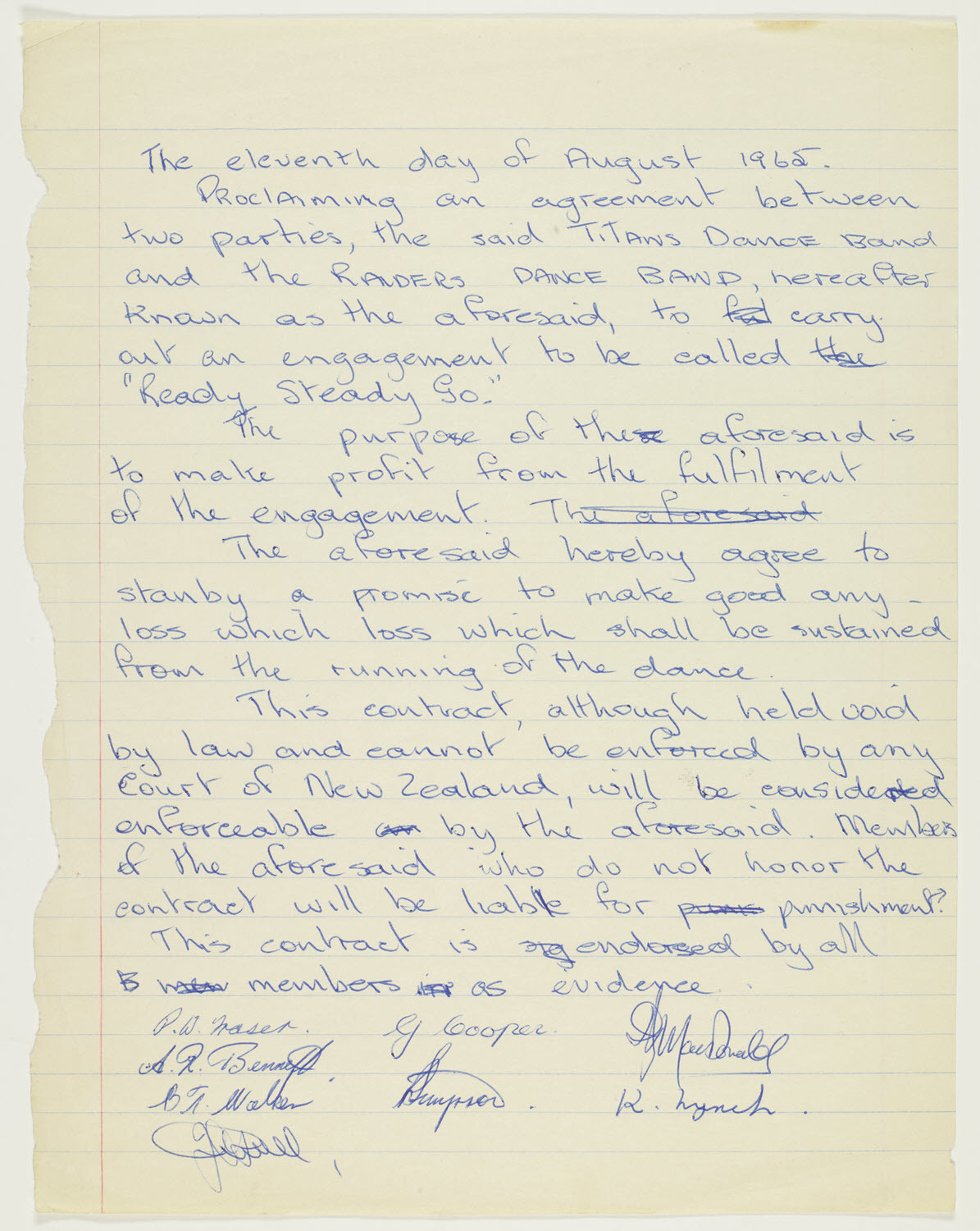 Contract between The Titans and The Raiders