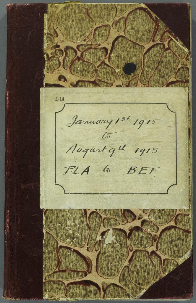 World War I diary of Edward Fletcher Roberts