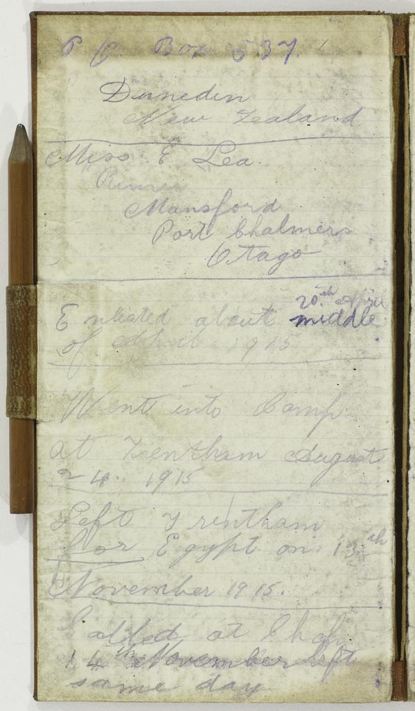 World War I and II diary of James Henry Lawless