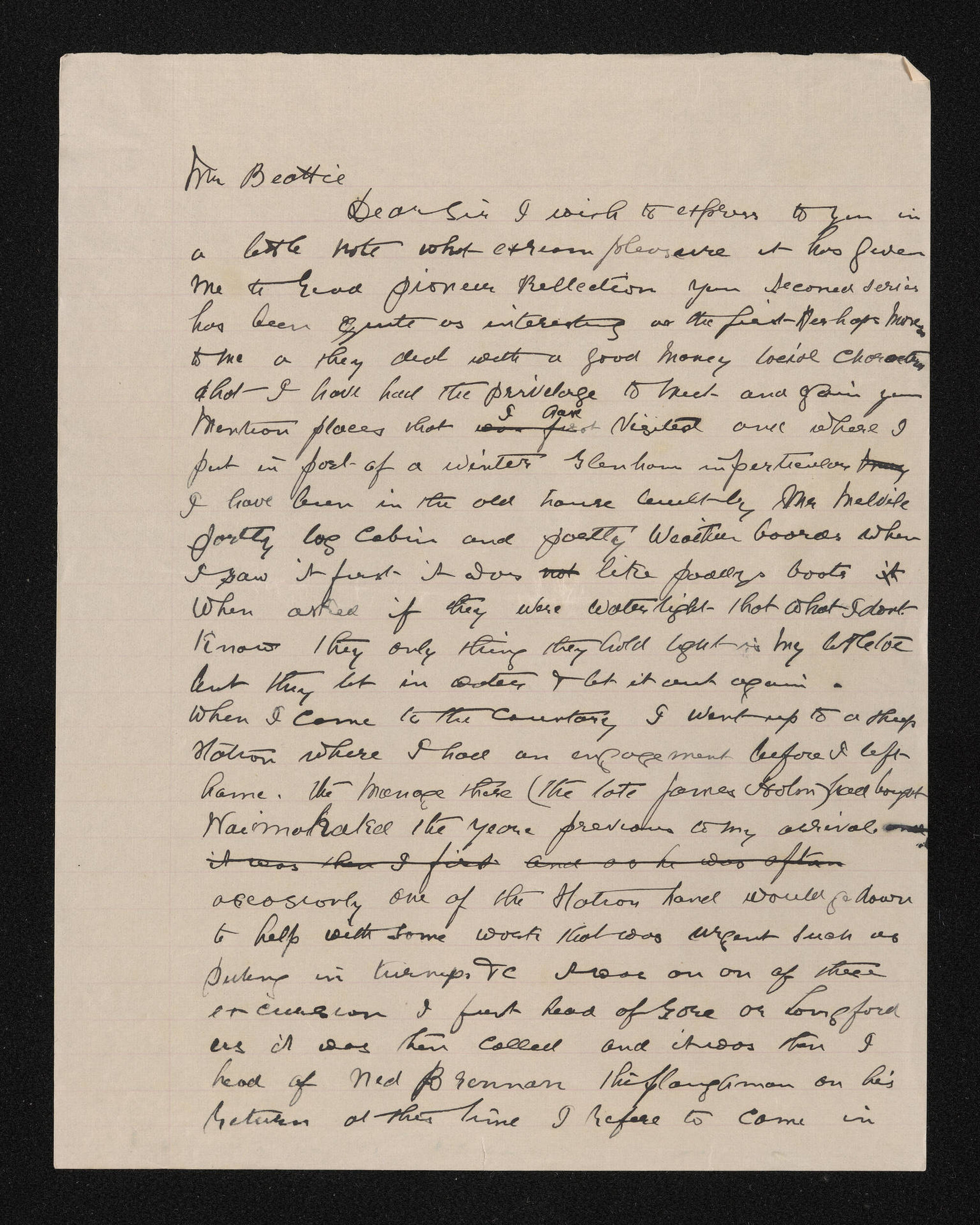 Letter, n.d., from A. Aitken, to Herries Beattie