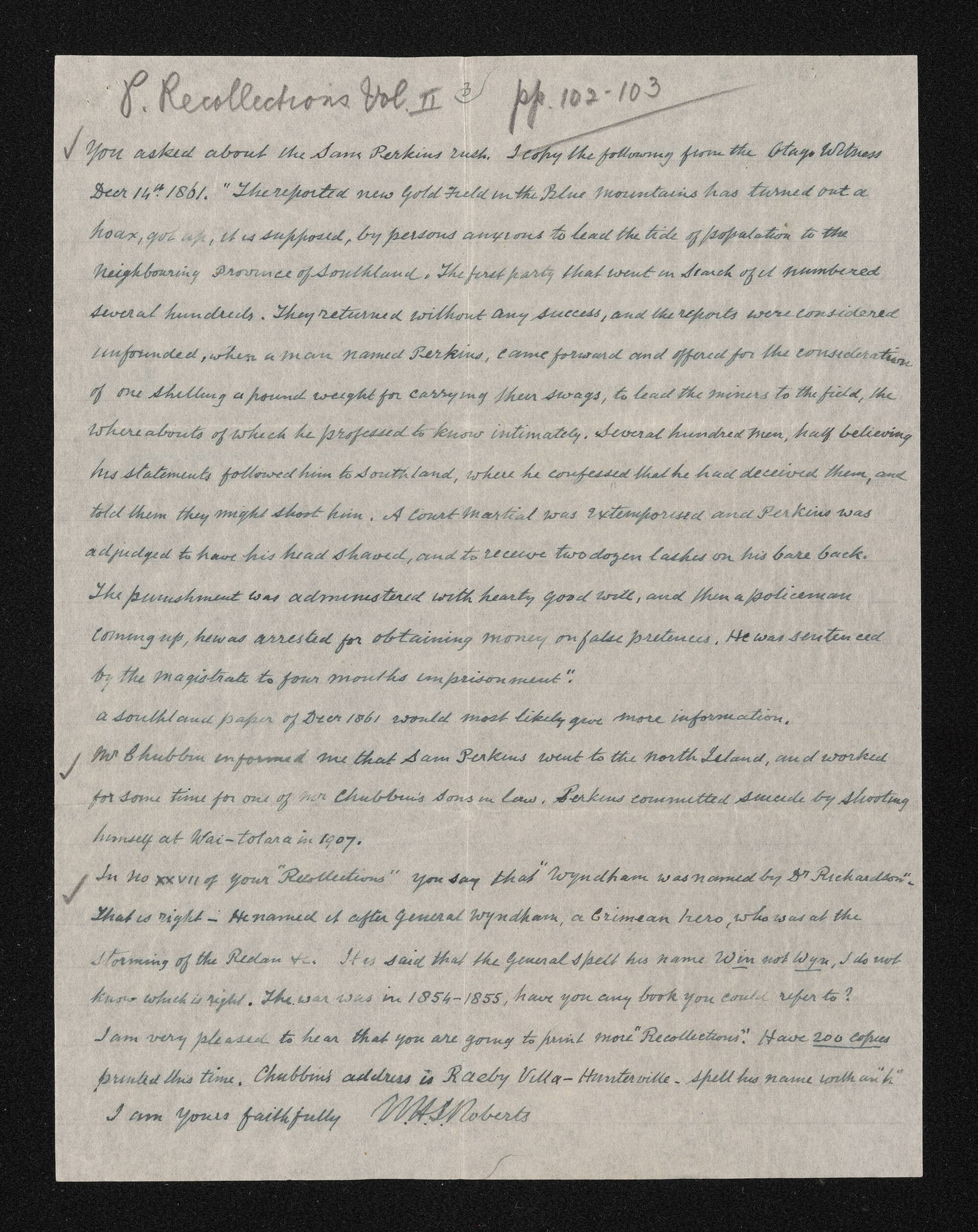Fragment, n.d., by W.H.S. Roberts