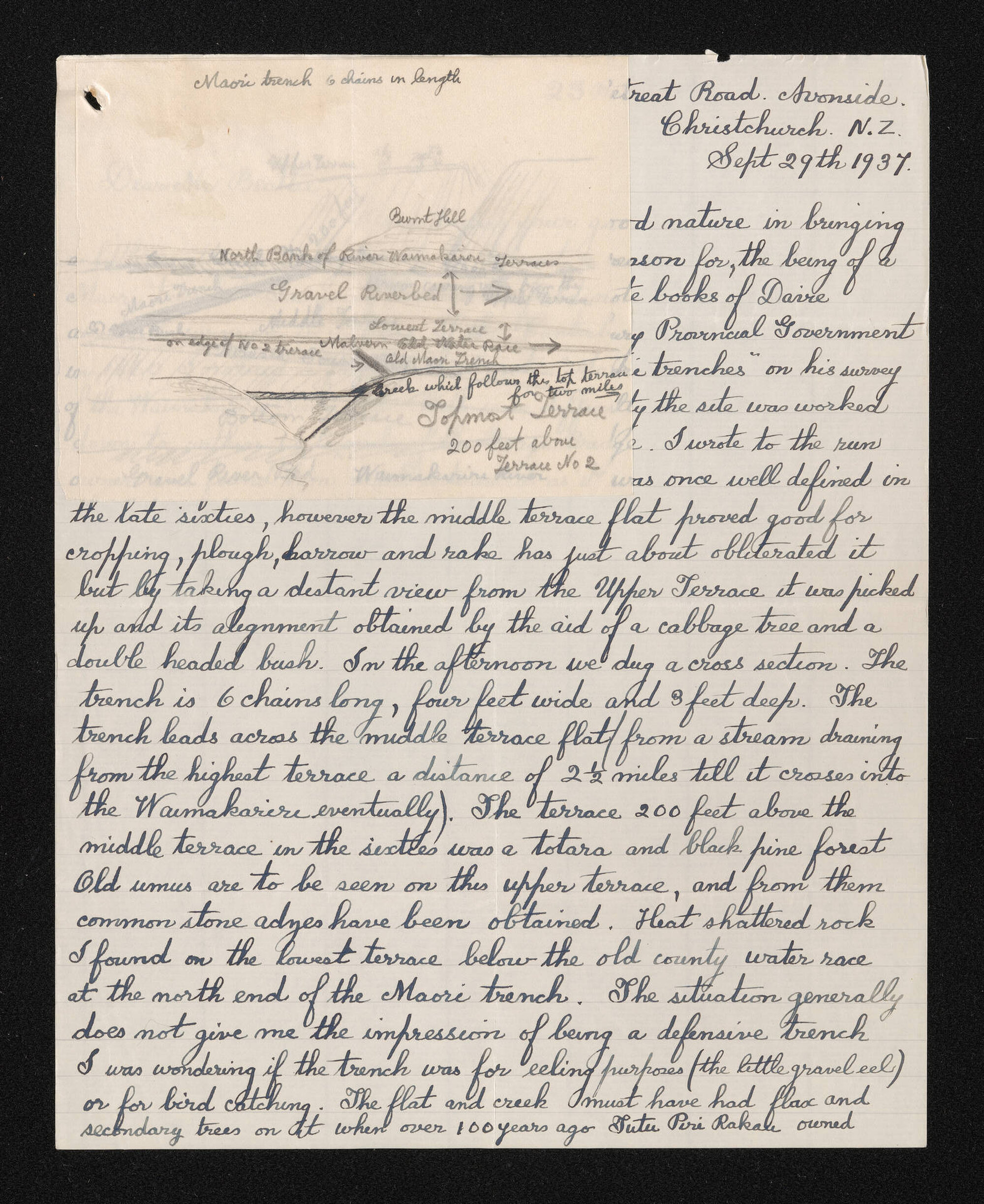 Letter, 29 September 1937, from W.A. Taylor, to Herries Beattie
