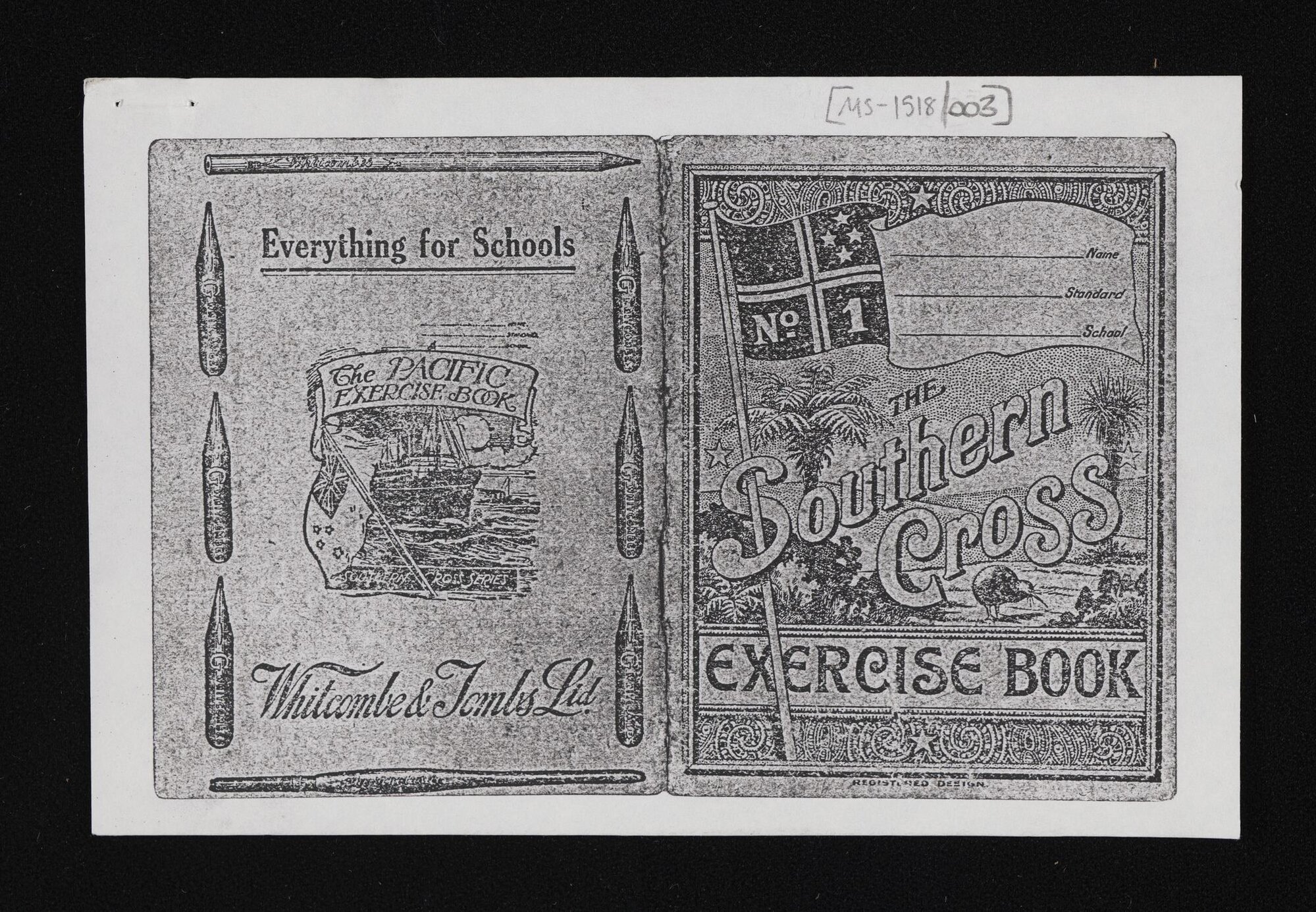 Photocopy of notebook entitled, 'Bible Maori'