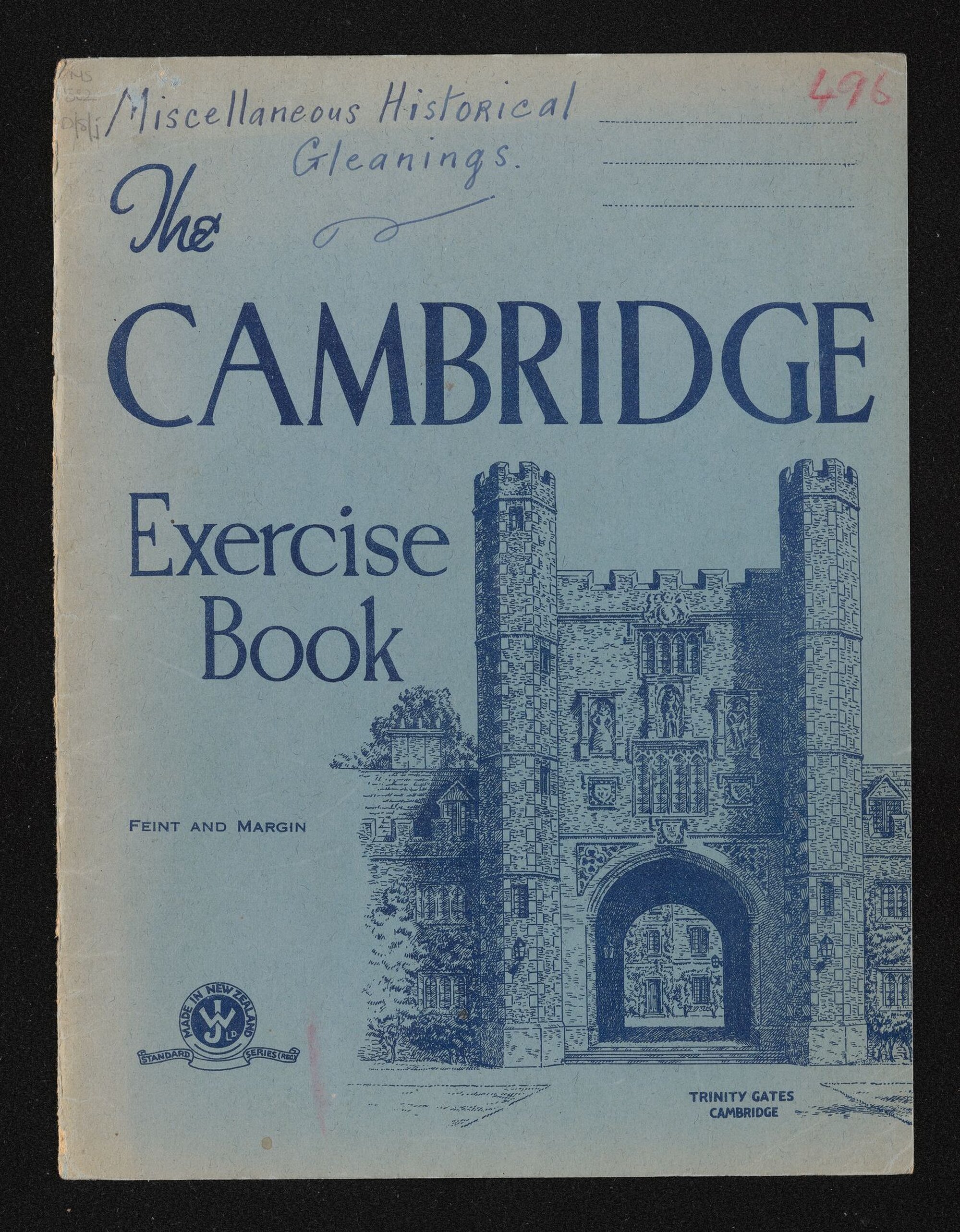 Notebook entitled, 'Miscellaneous historical gleanings'