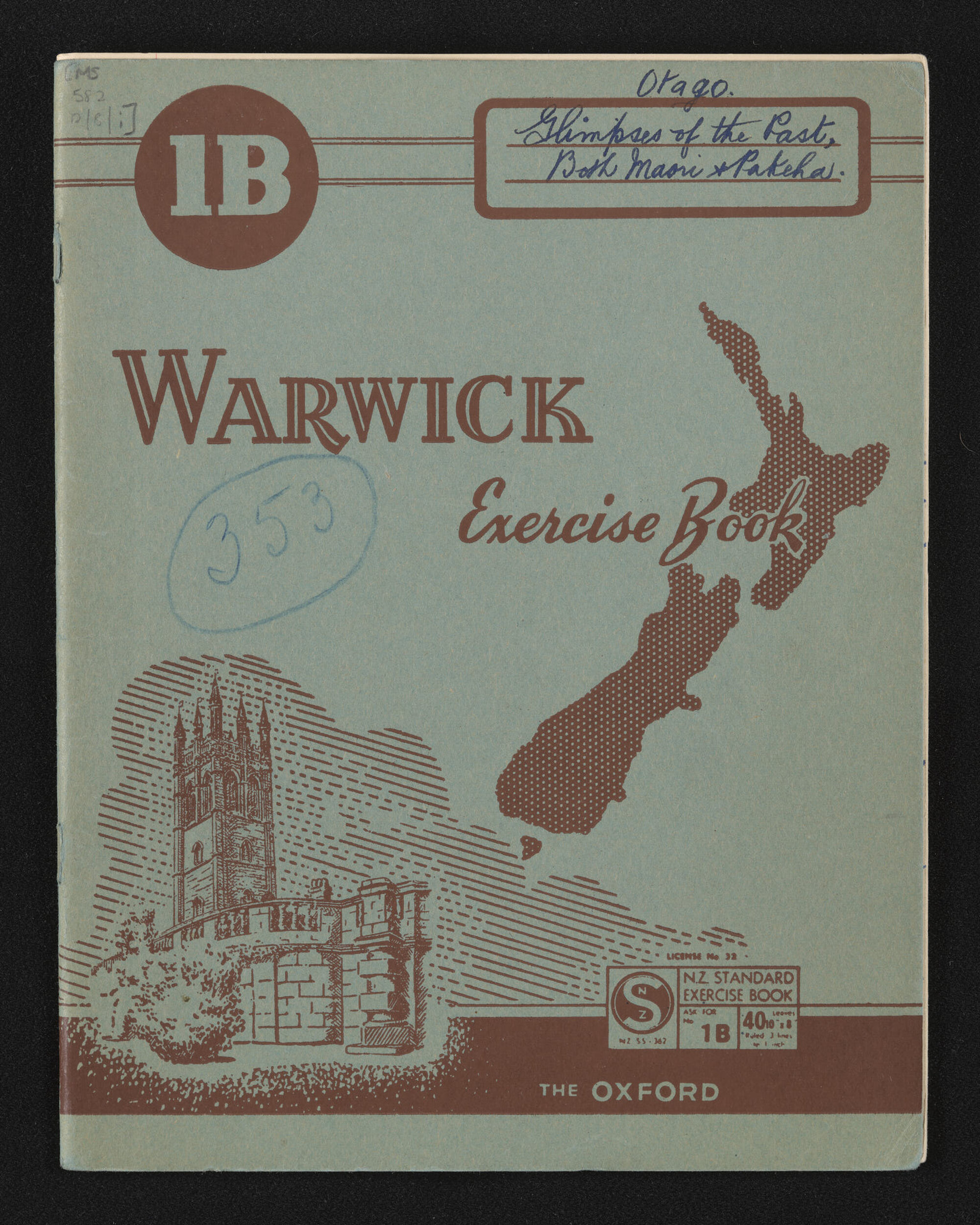Notebook entitled, 'Otago glimpses of the past both Maori and Pakeha'