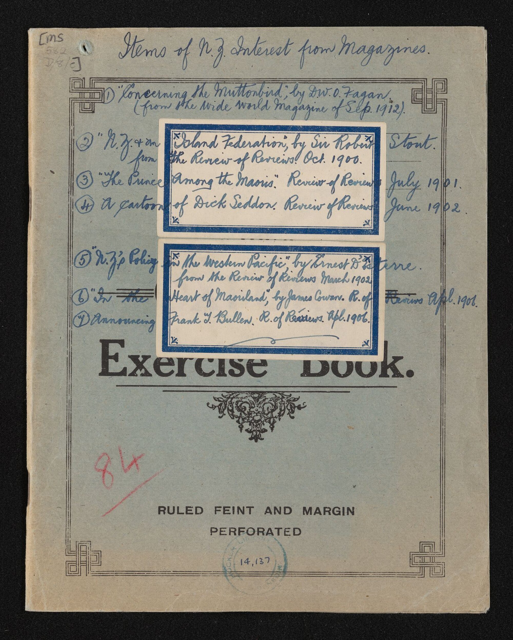 Scrapbook containing magazine articles on items of New Zealand interest