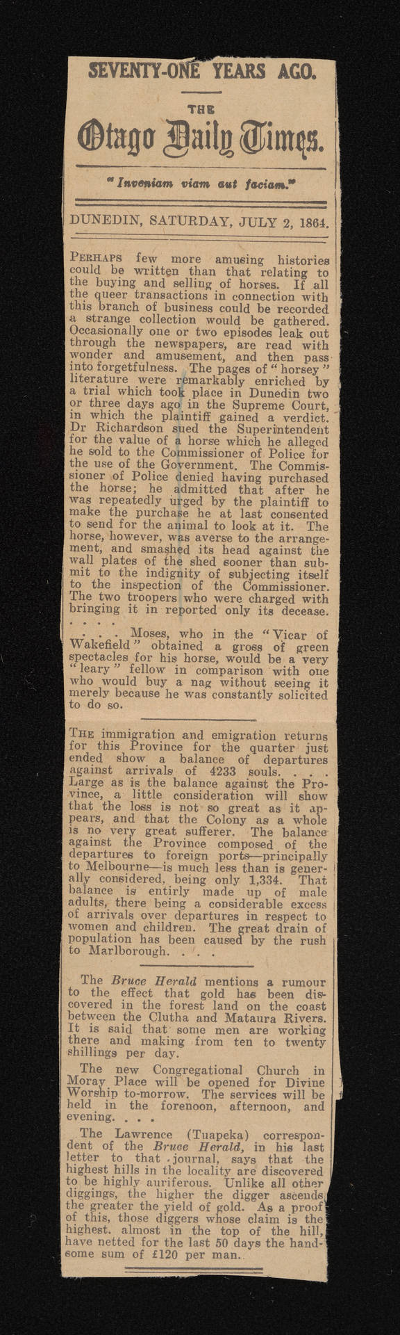 Newspaper clipping