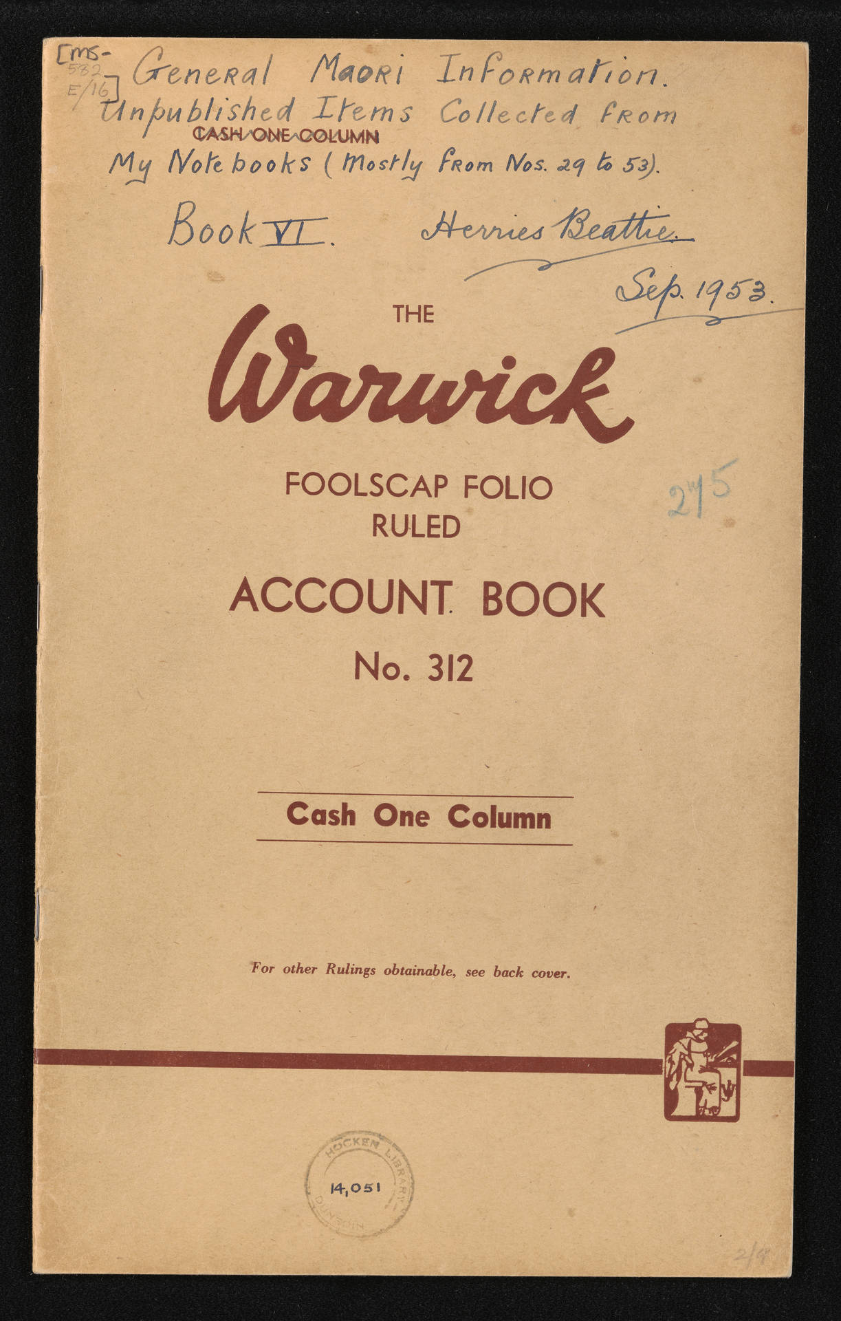 'General Maori information, book 6'