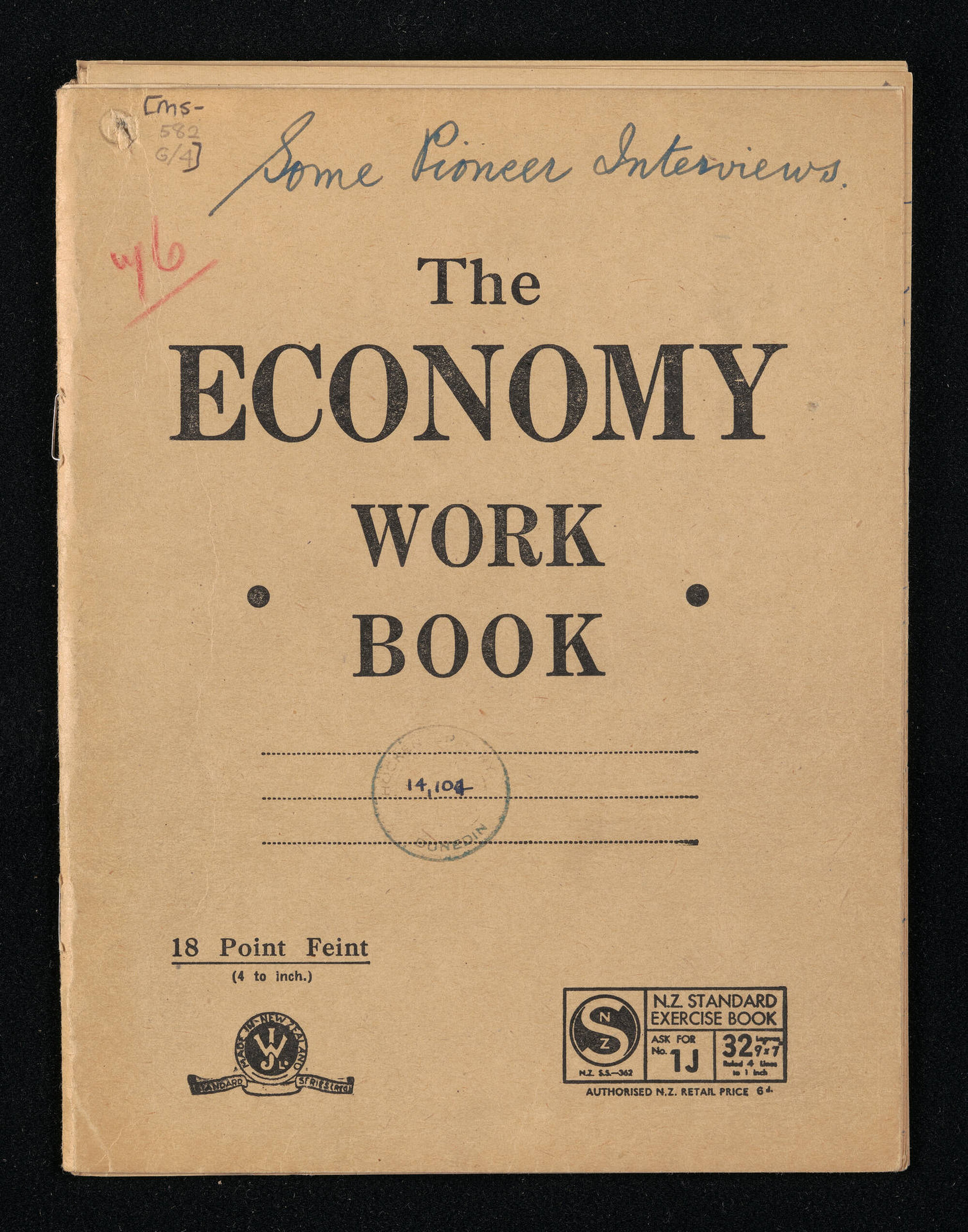 Notebook containing some pioneer interviews