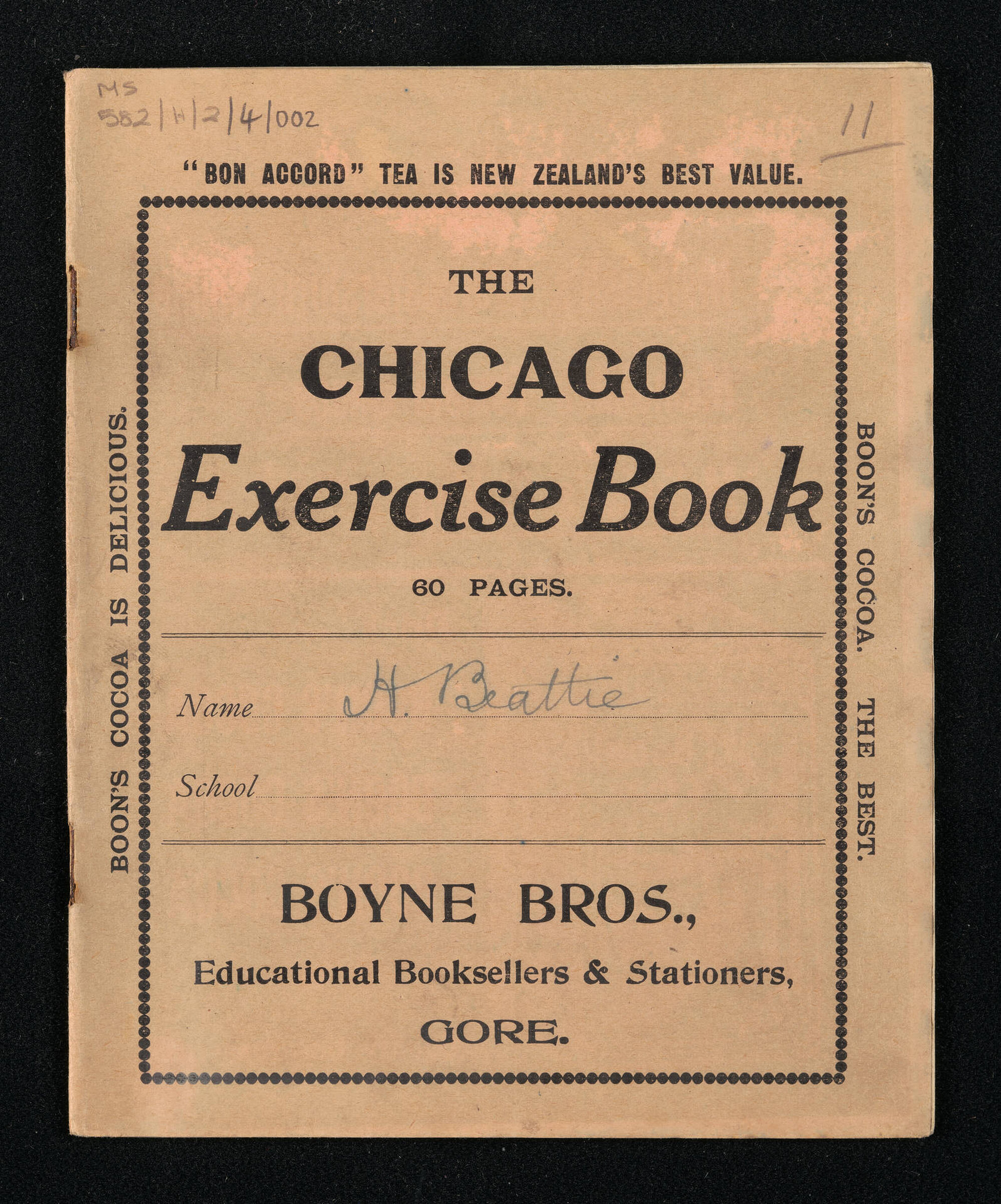 Manuscript of 'Pioneer recollections', part 2, chapter 11