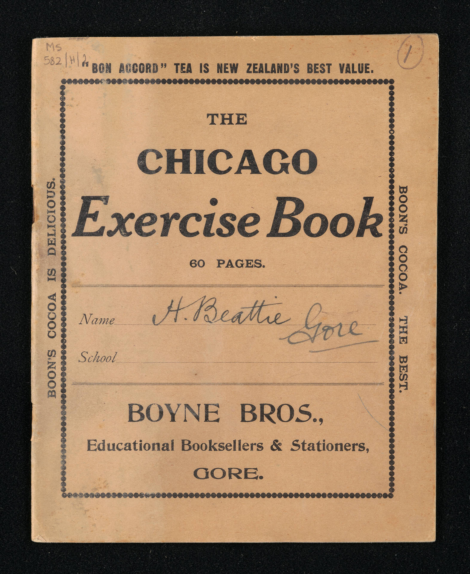 Manuscript of 'Pioneer recollections', part 2, chapter 1
