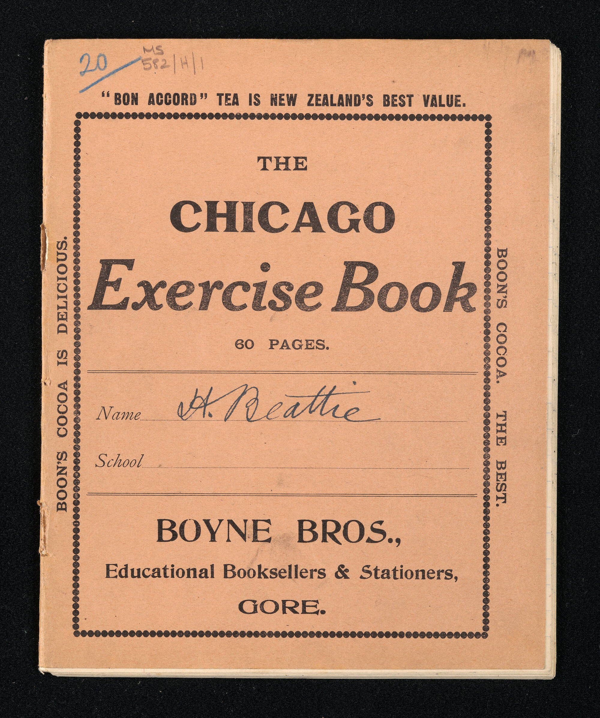 Manuscript of 'Pioneer recollections', part 1, chapter 20