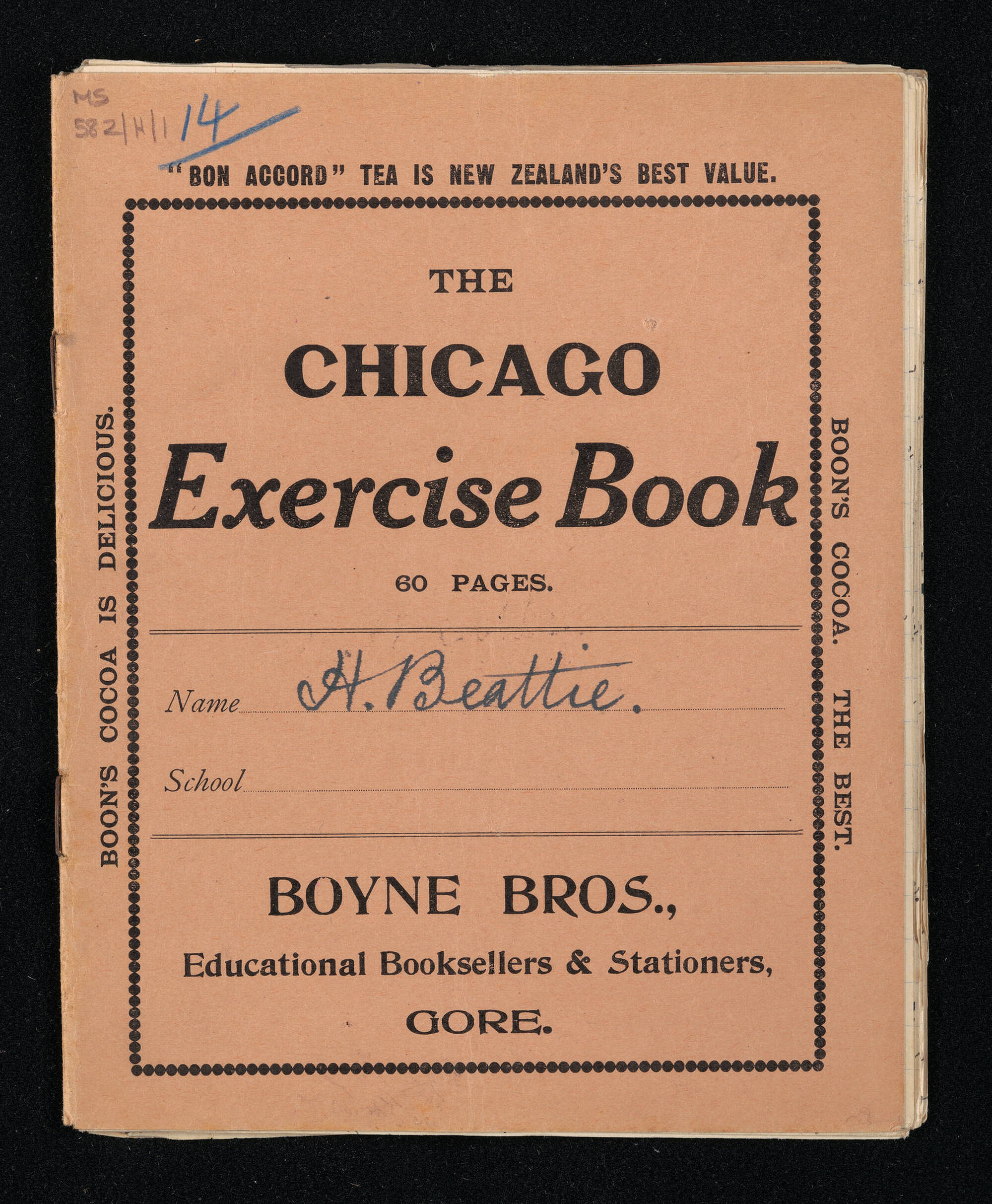 Manuscript of 'Pioneer recollections', part 1, chapter 14