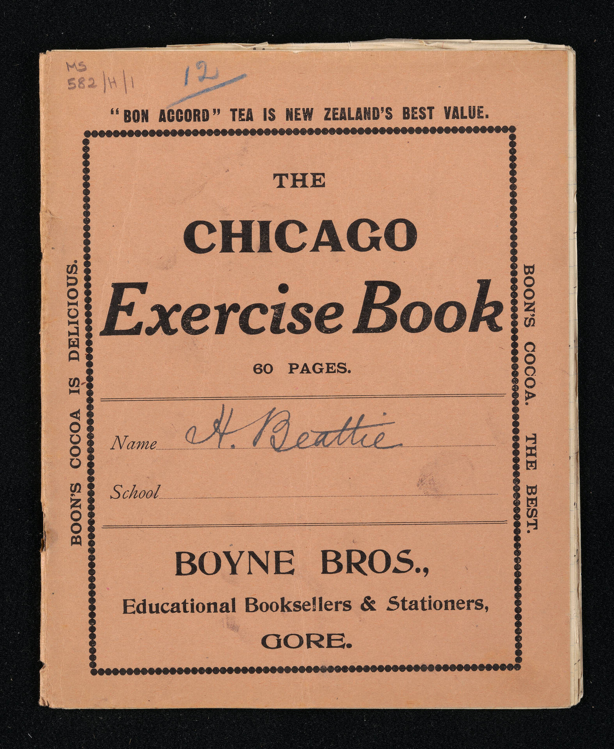 Manuscript of 'Pioneer recollections', part 1, chapter 12