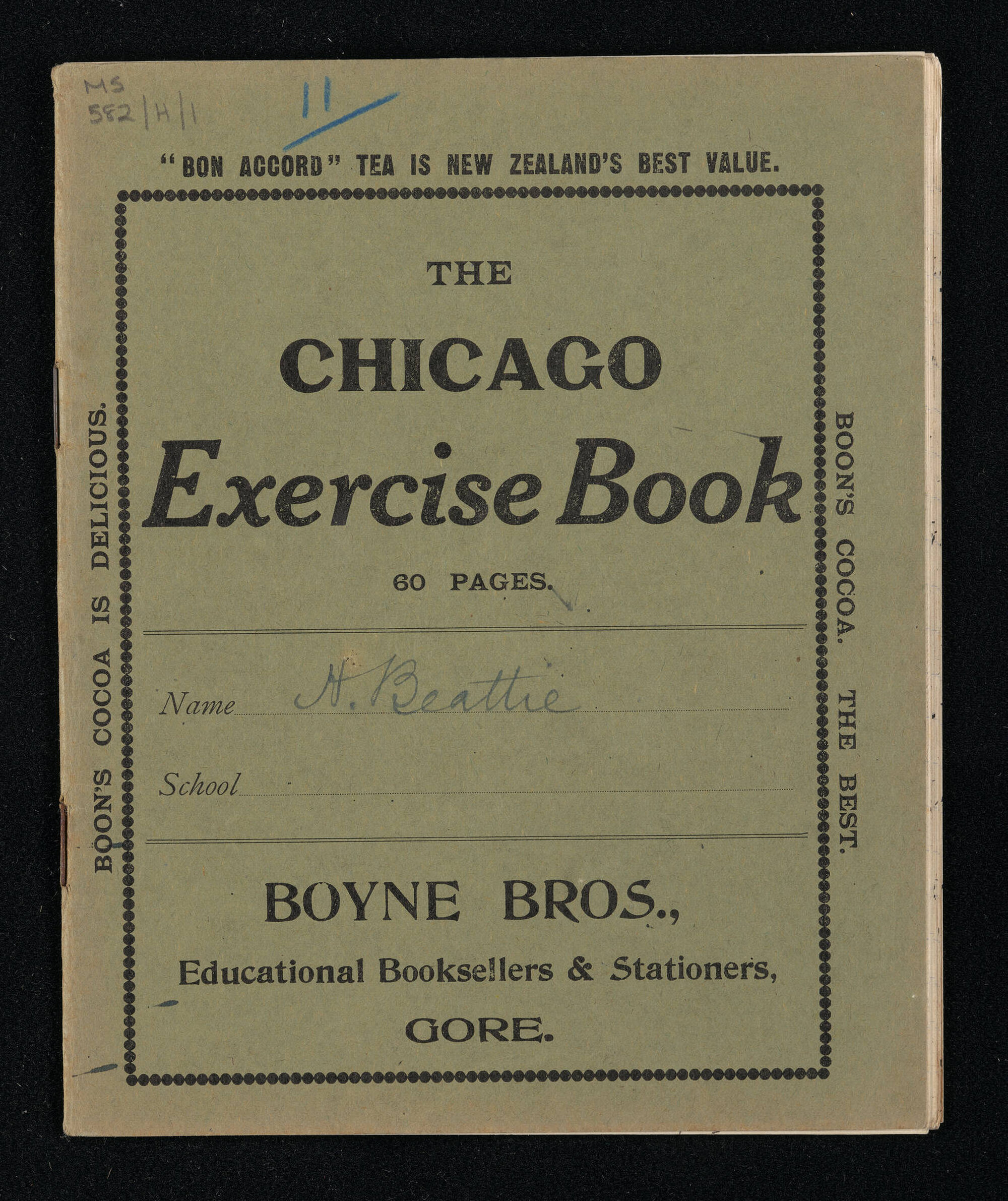 Manuscript of 'Pioneer recollections', part 1, chapter 11