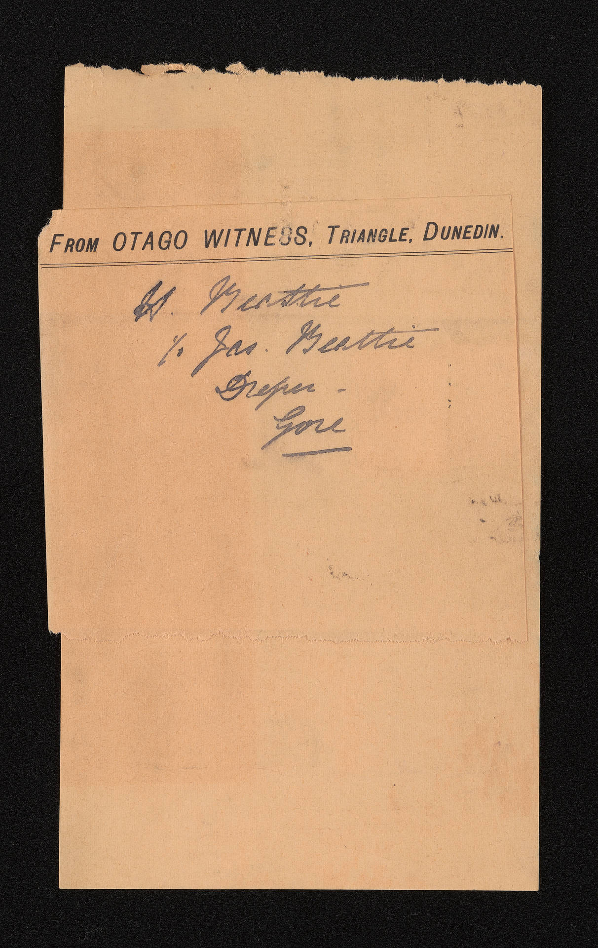 Clippings and loose papers relating to 'A long-lost legend'