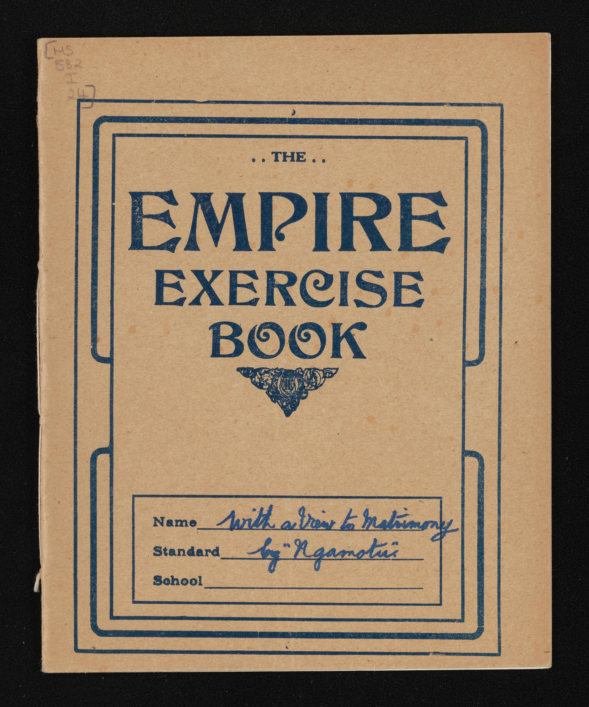 Manuscript entitled, 'With a view to matrimony', by Ngāmotu