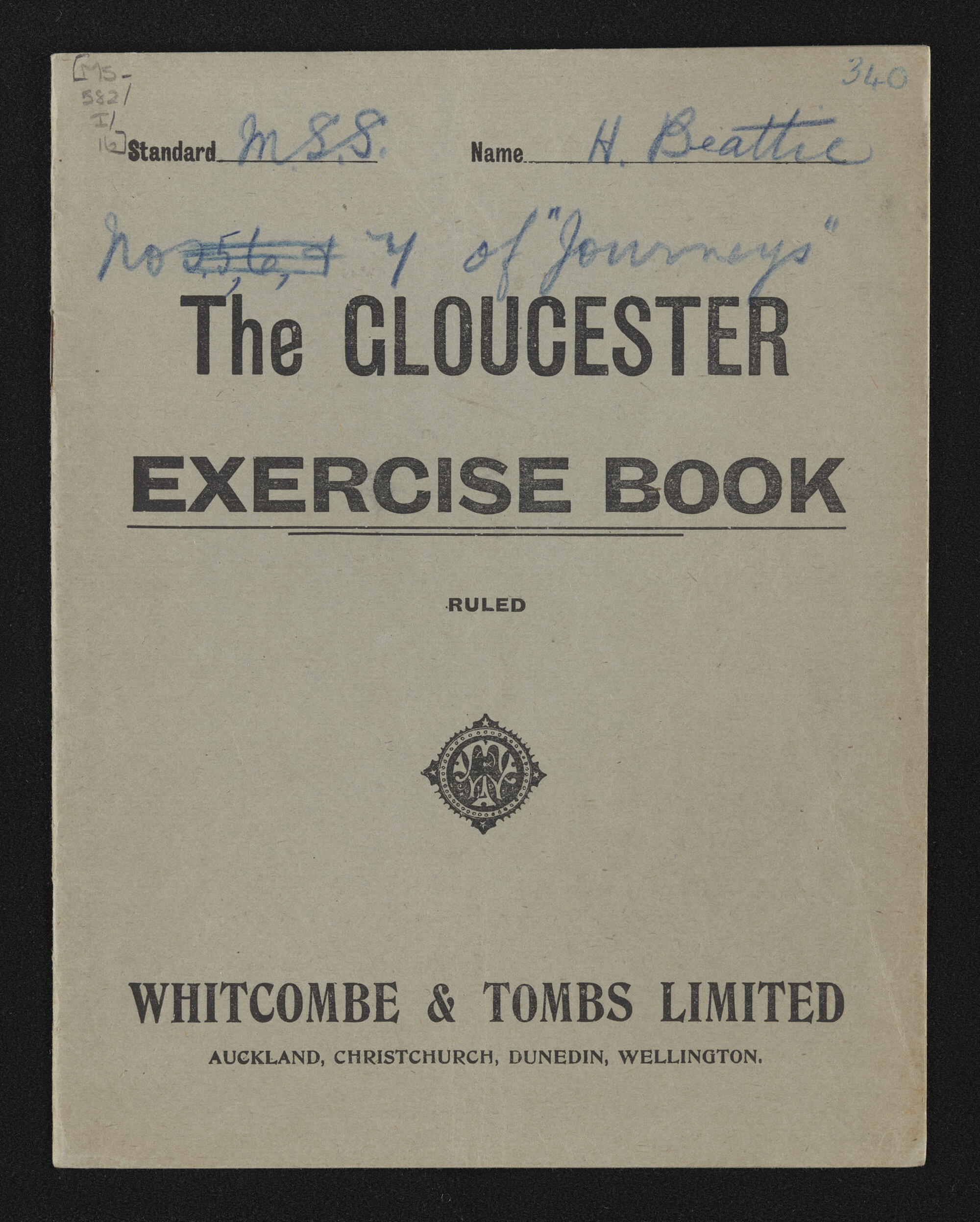 Manuscript entitled, 'Vistas of South Island history view; A journey through the South Island about twenty-five years ago'