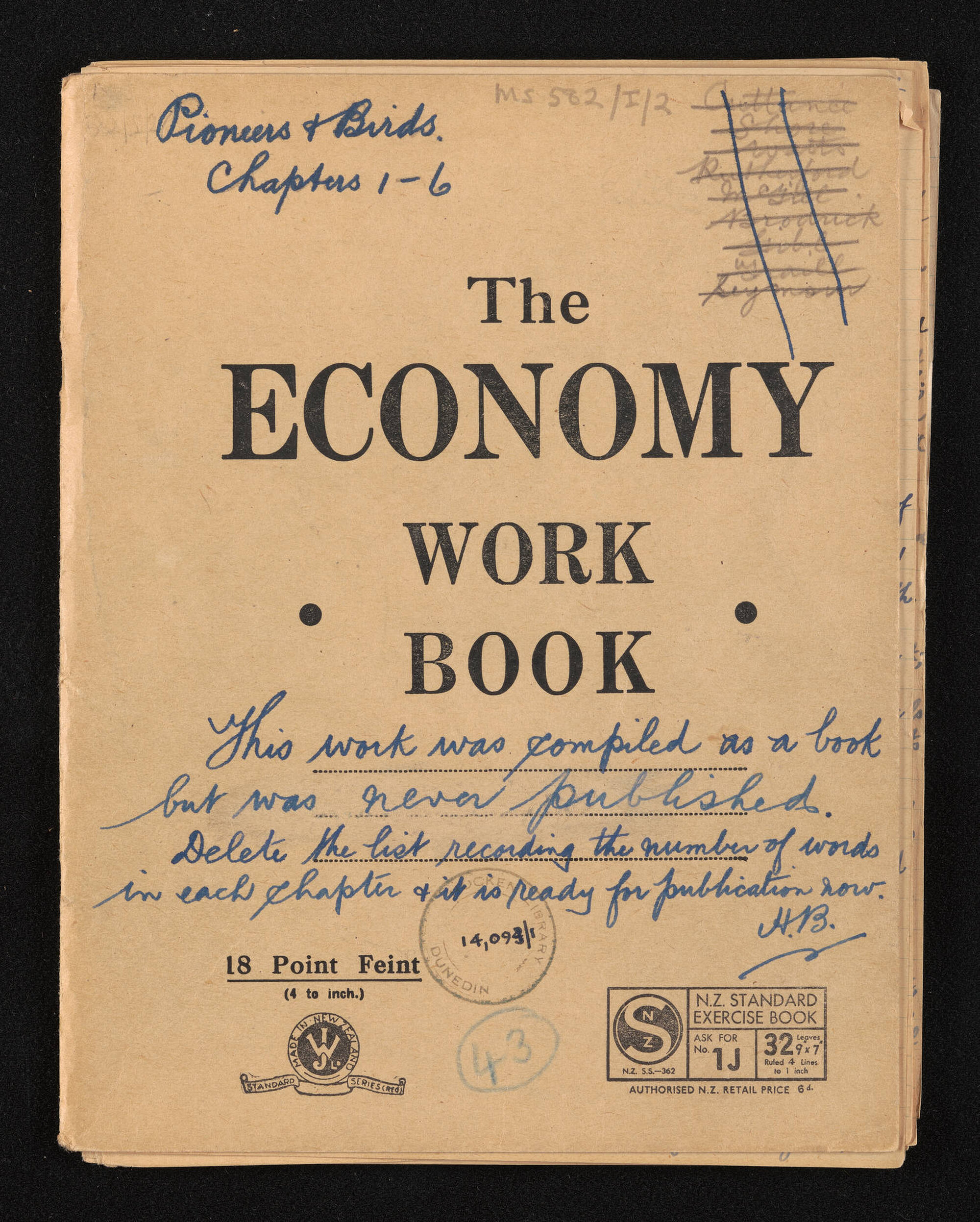 Manuscript entitled 'Pioneers and birds', chapters 1-6